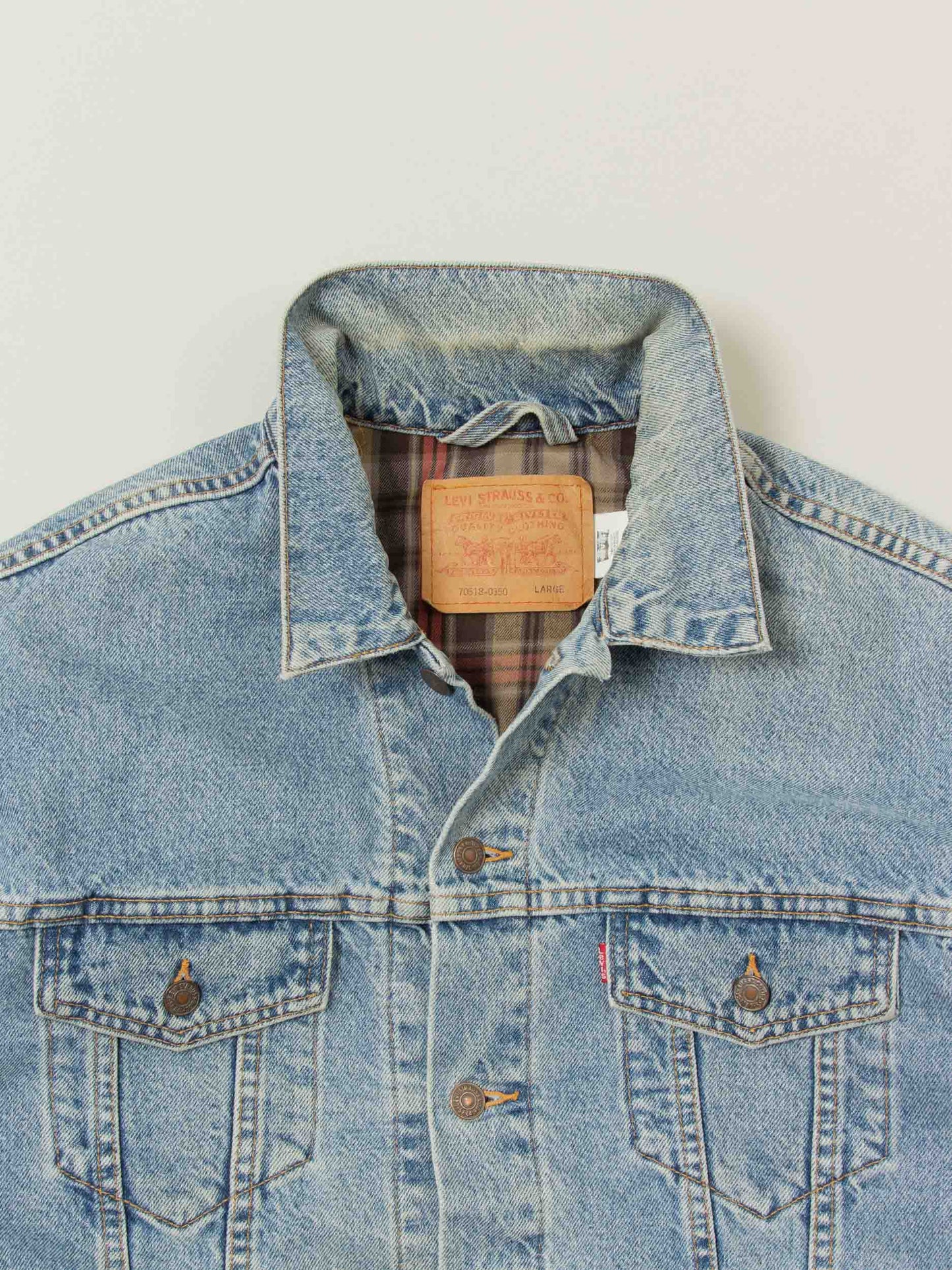 Vtg 1990s Lined Levi's Denim Jacket (L)