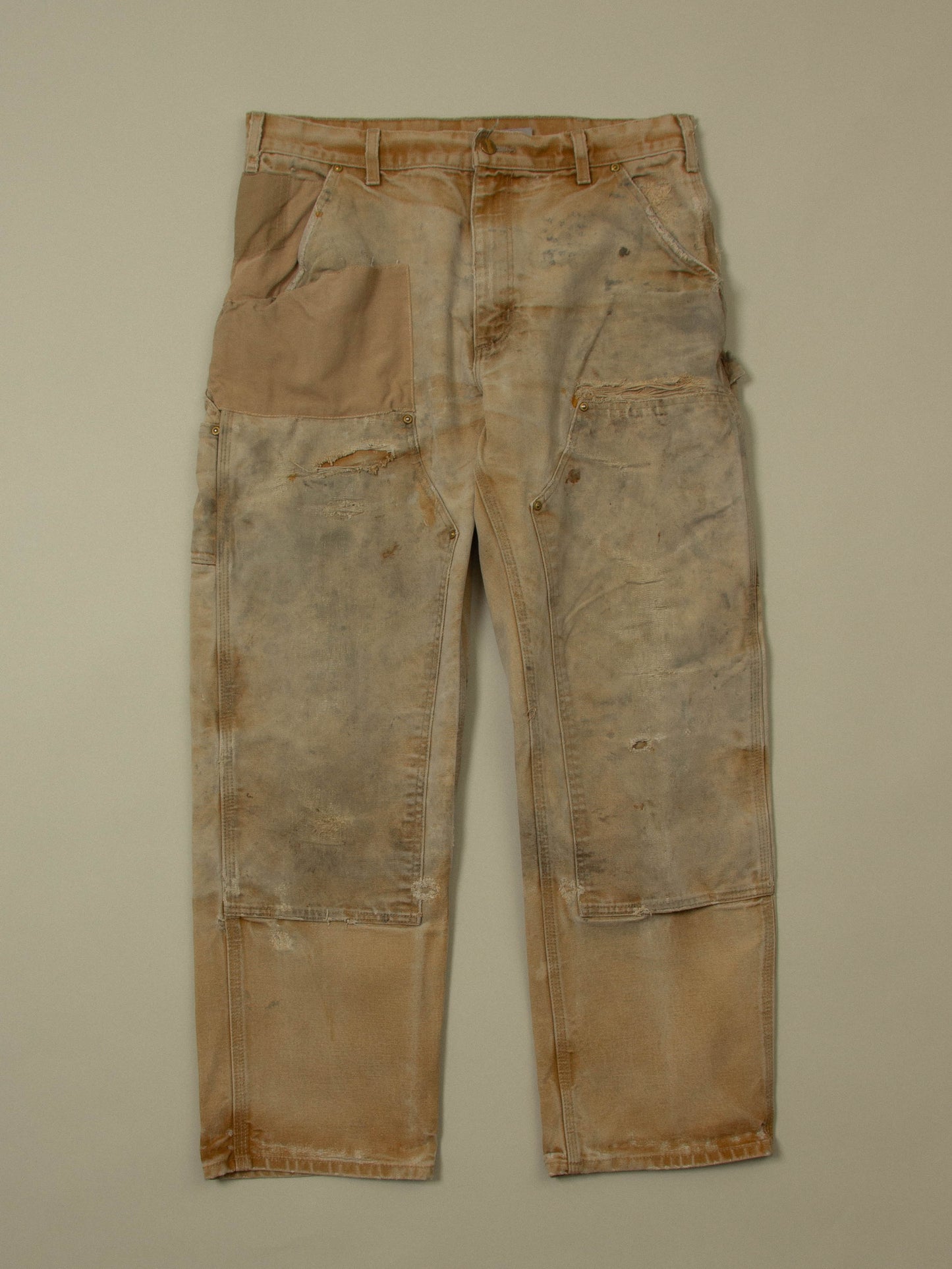 Vtg 1990s Carhartt Double Knee Carpenter Trousers - Made in USA (34x30)
