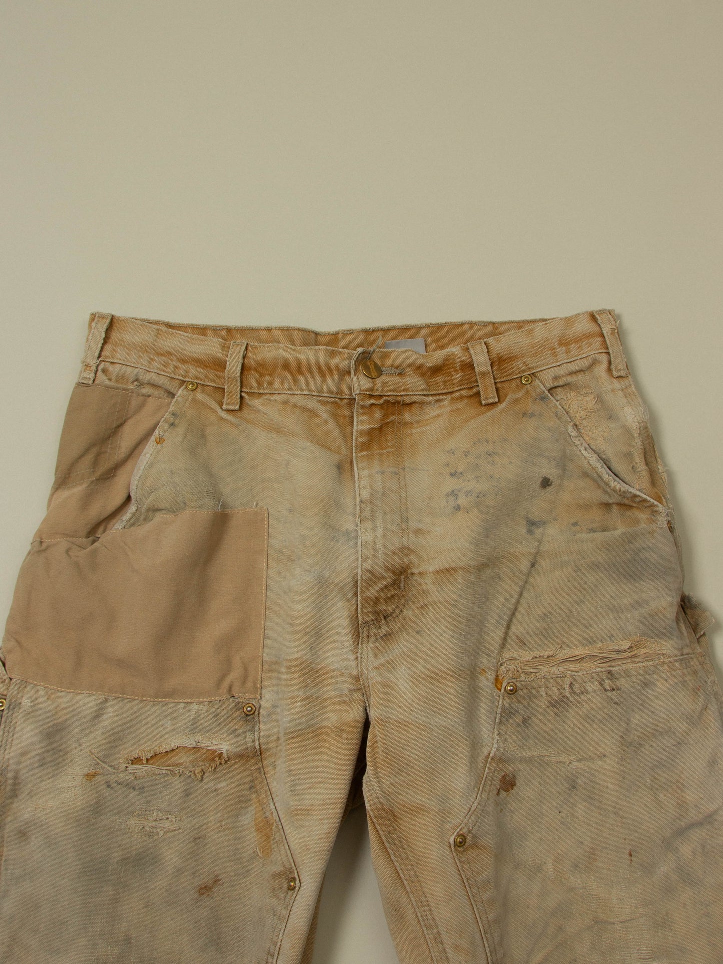 Vtg 1990s Carhartt Double Knee Carpenter Trousers - Made in USA (34x30)