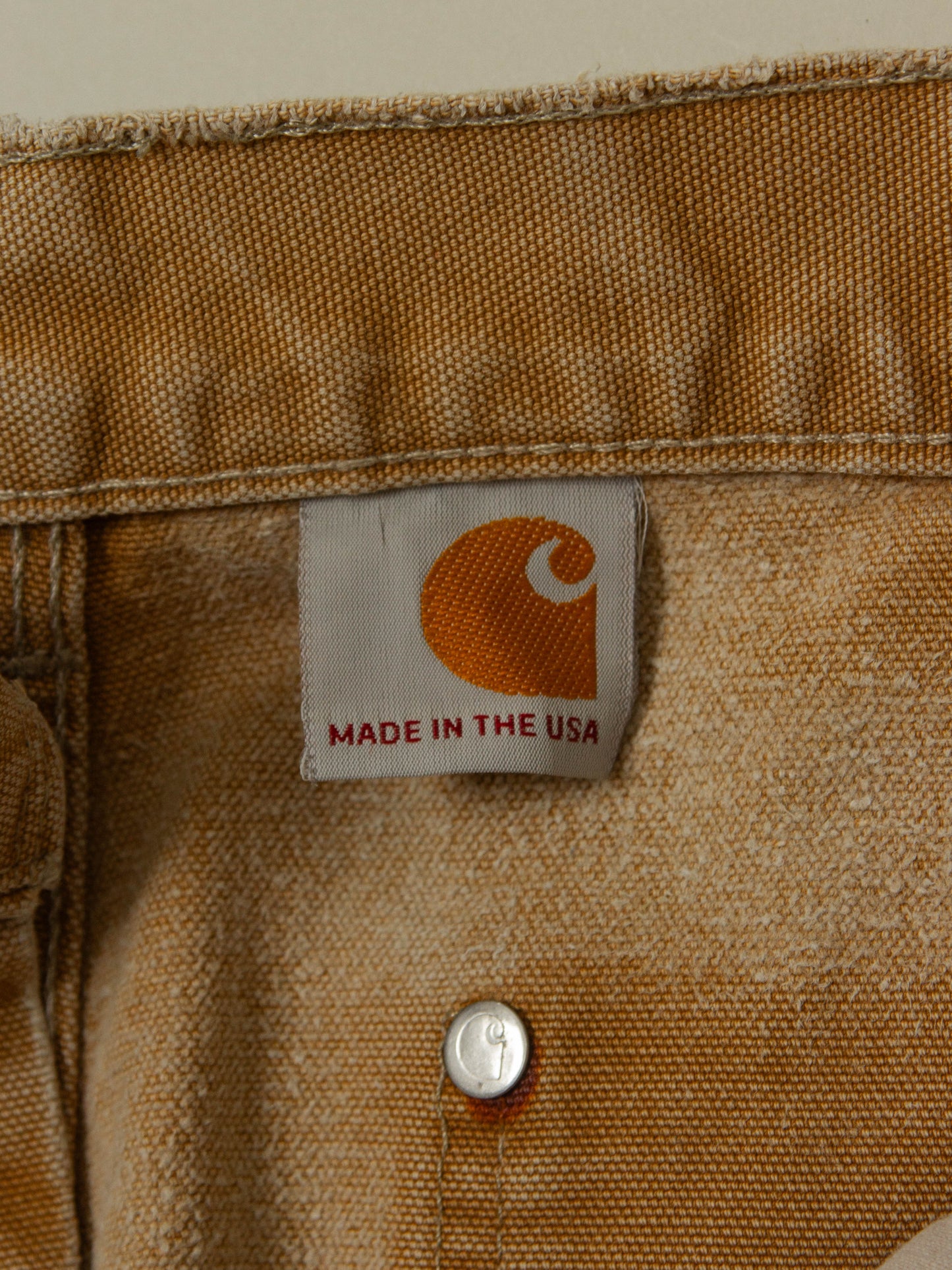Vtg 1990s Carhartt Double Knee Carpenter Trousers - Made in USA (34x30)