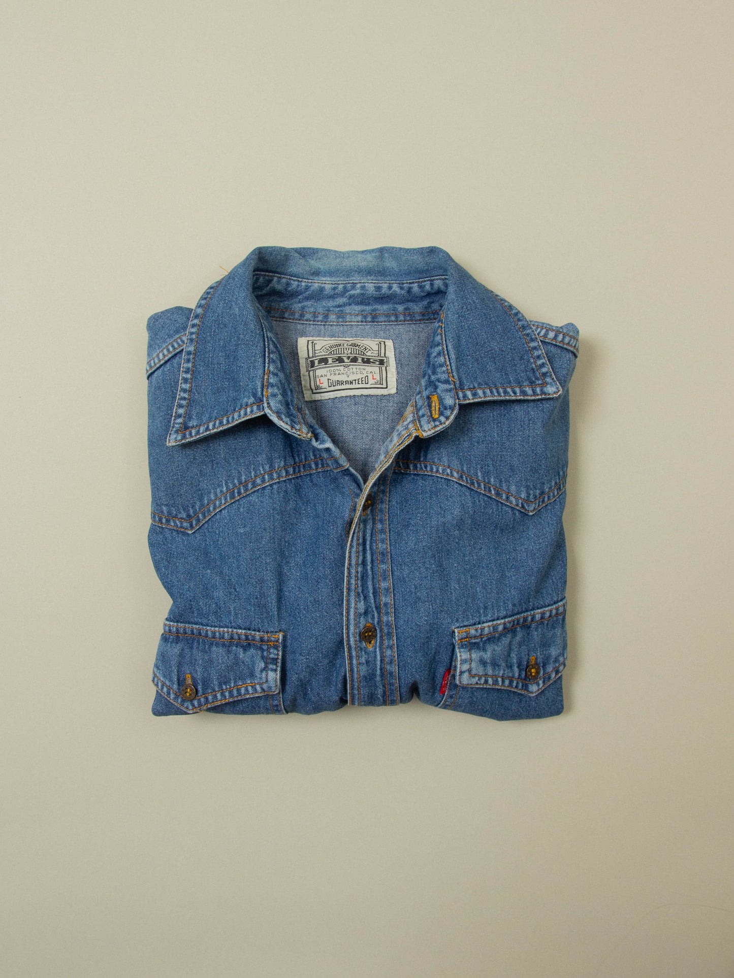 Vtg 1990s Levi's Denim Shirt (M)