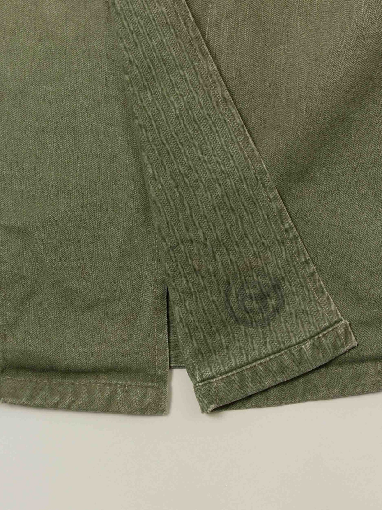 Vtg 1960s Greek Army HBT Shirt / Jacket (M/L)