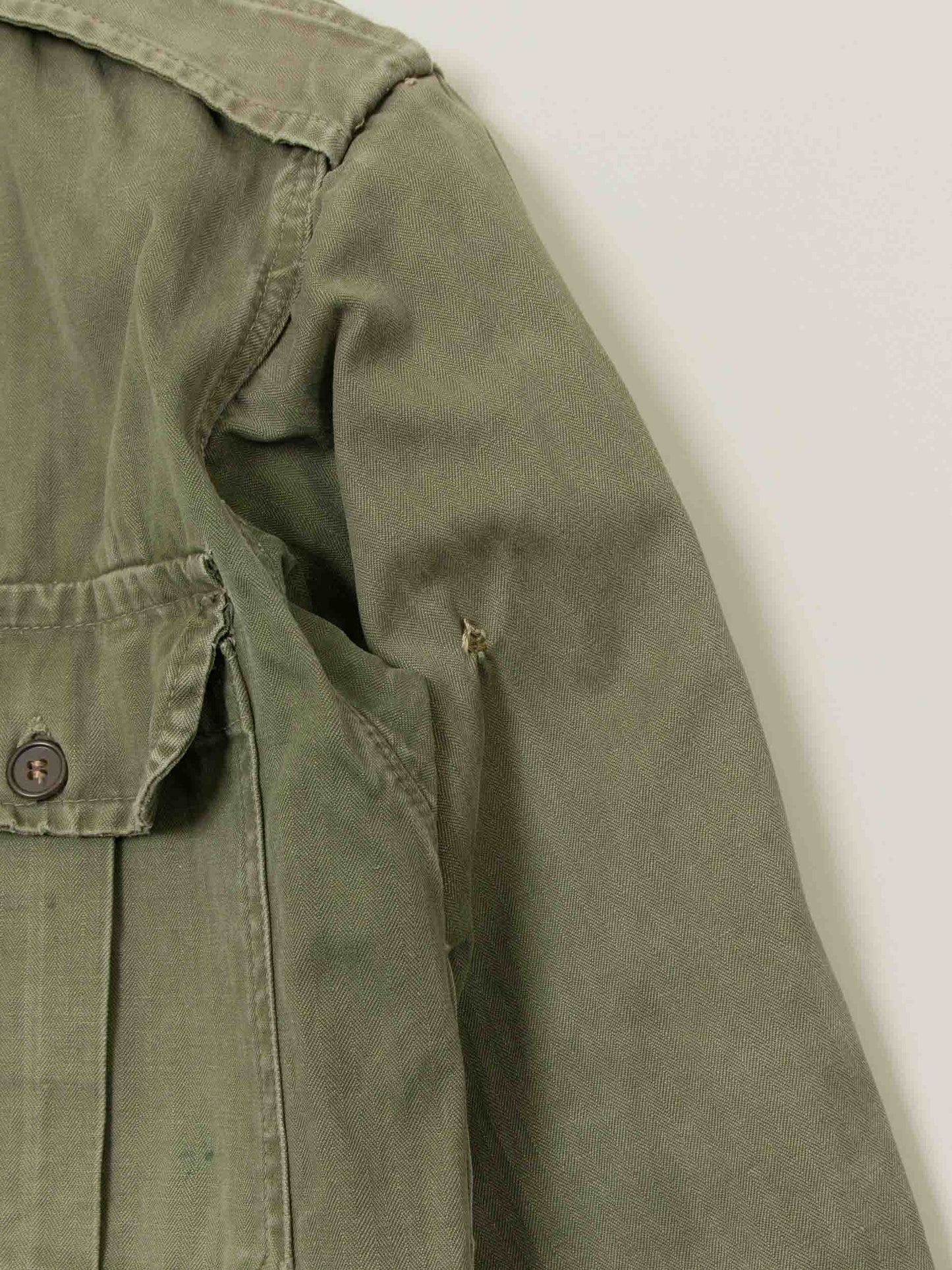 Vtg 1960s Greek Army HBT Shirt / Jacket (M/L)