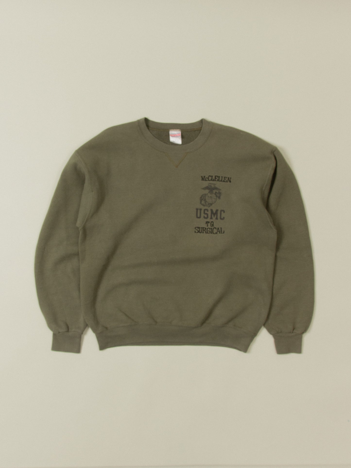 Vtg 1990s USMC Embroidered Sweatshirt - Made in USA (L)