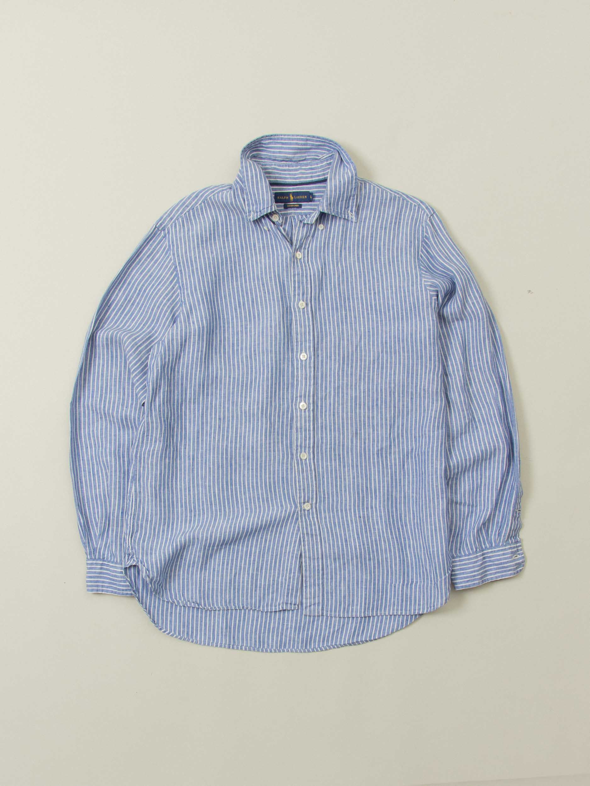 Striped Ralph Lauren Linen Shirt (L) – Broadway & Sons