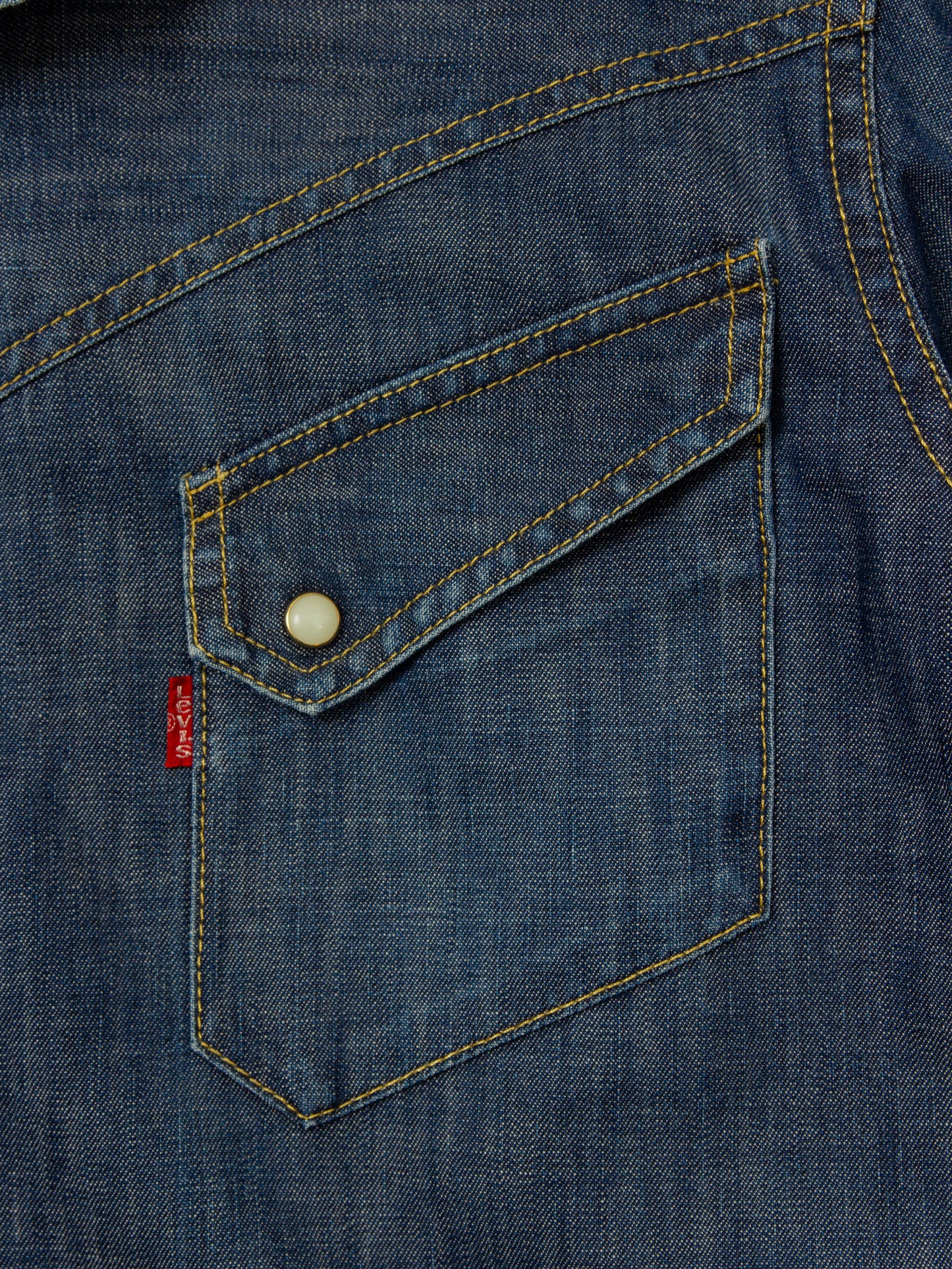 Vtg Levi's Western Denim Shirt (S)