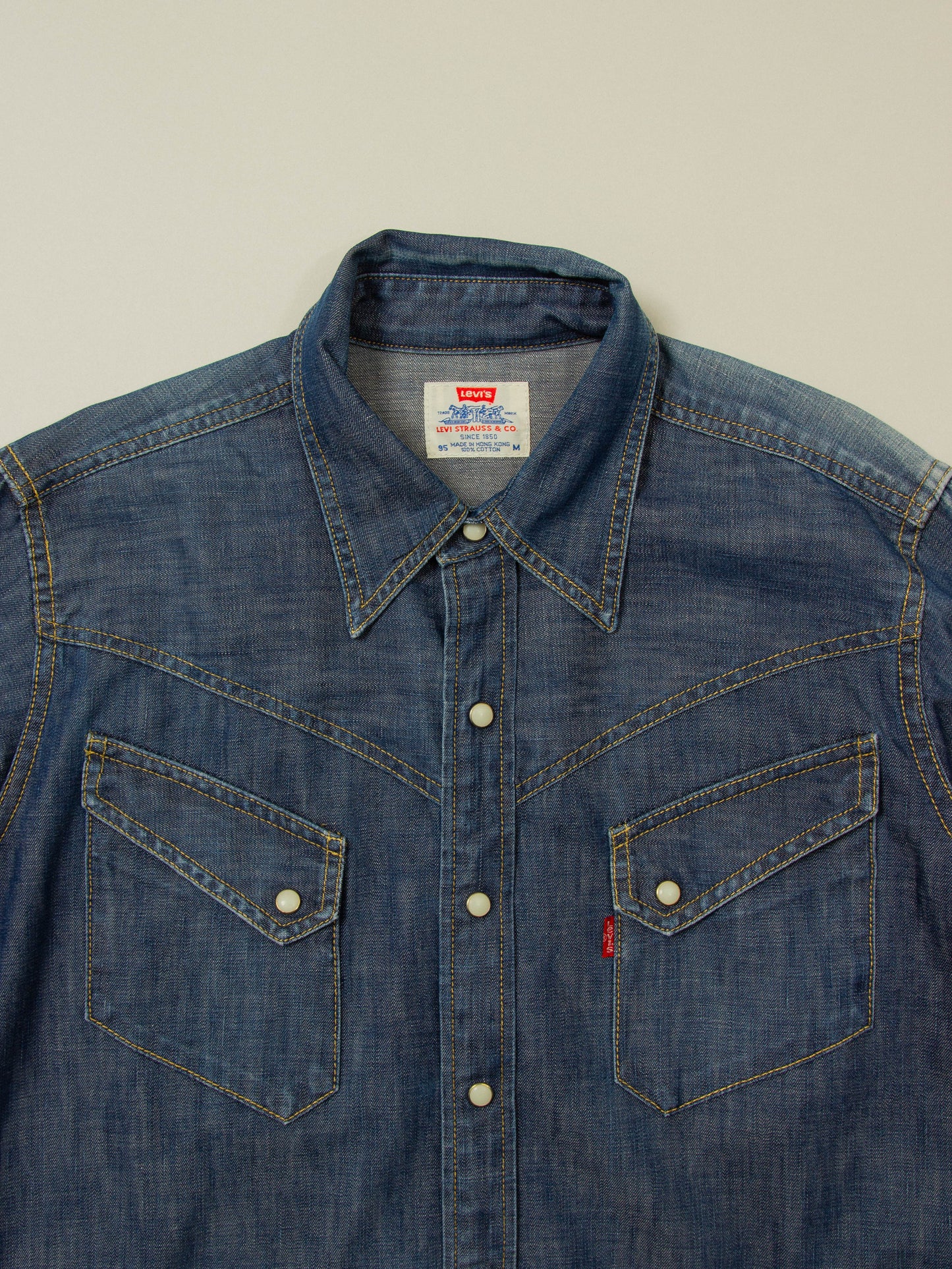 Vtg Levi's Western Denim Shirt (S)