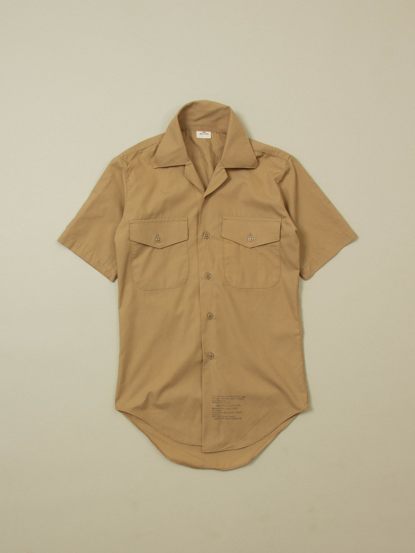 Vtg 1980s US Navy Short Sleeve Officer Shirt (XS)