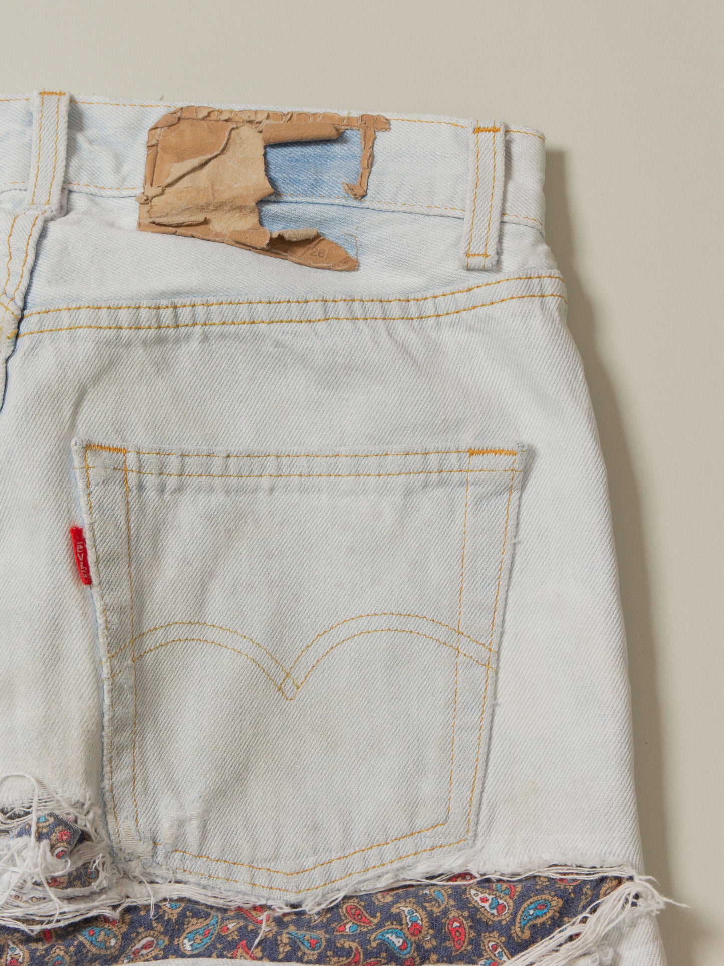 Vtg Customized Levi's 501 Jeans - Made in France (28x26)