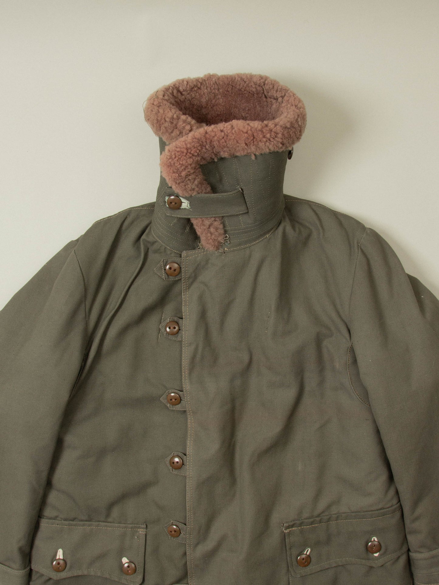 Vtg 1944 Swedish Army Extreme Cold Weather Coat (L)