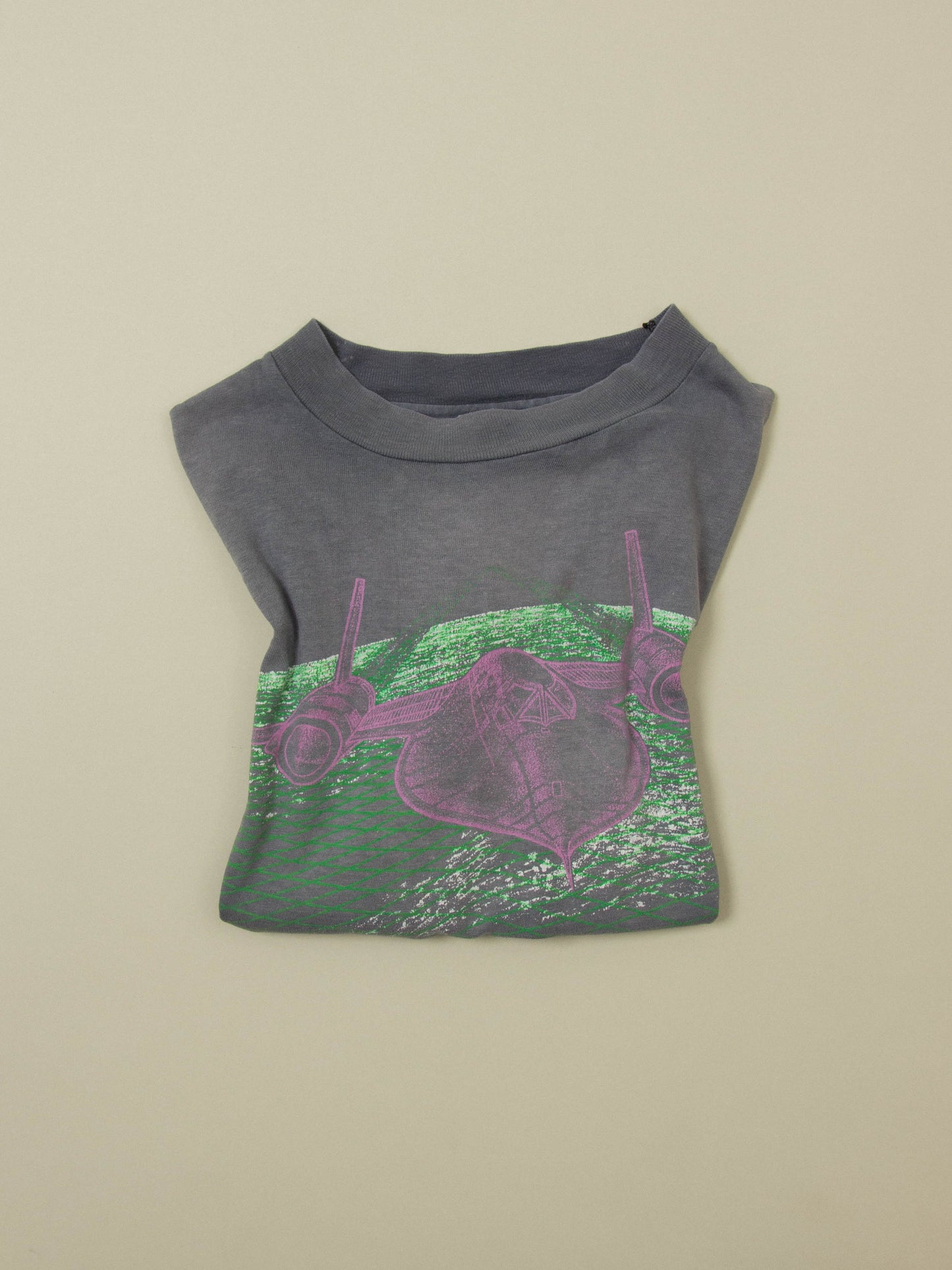 Vtg 1990s 'SR-71 Blackbird' Single Stitch Tee - Made in USA (L)