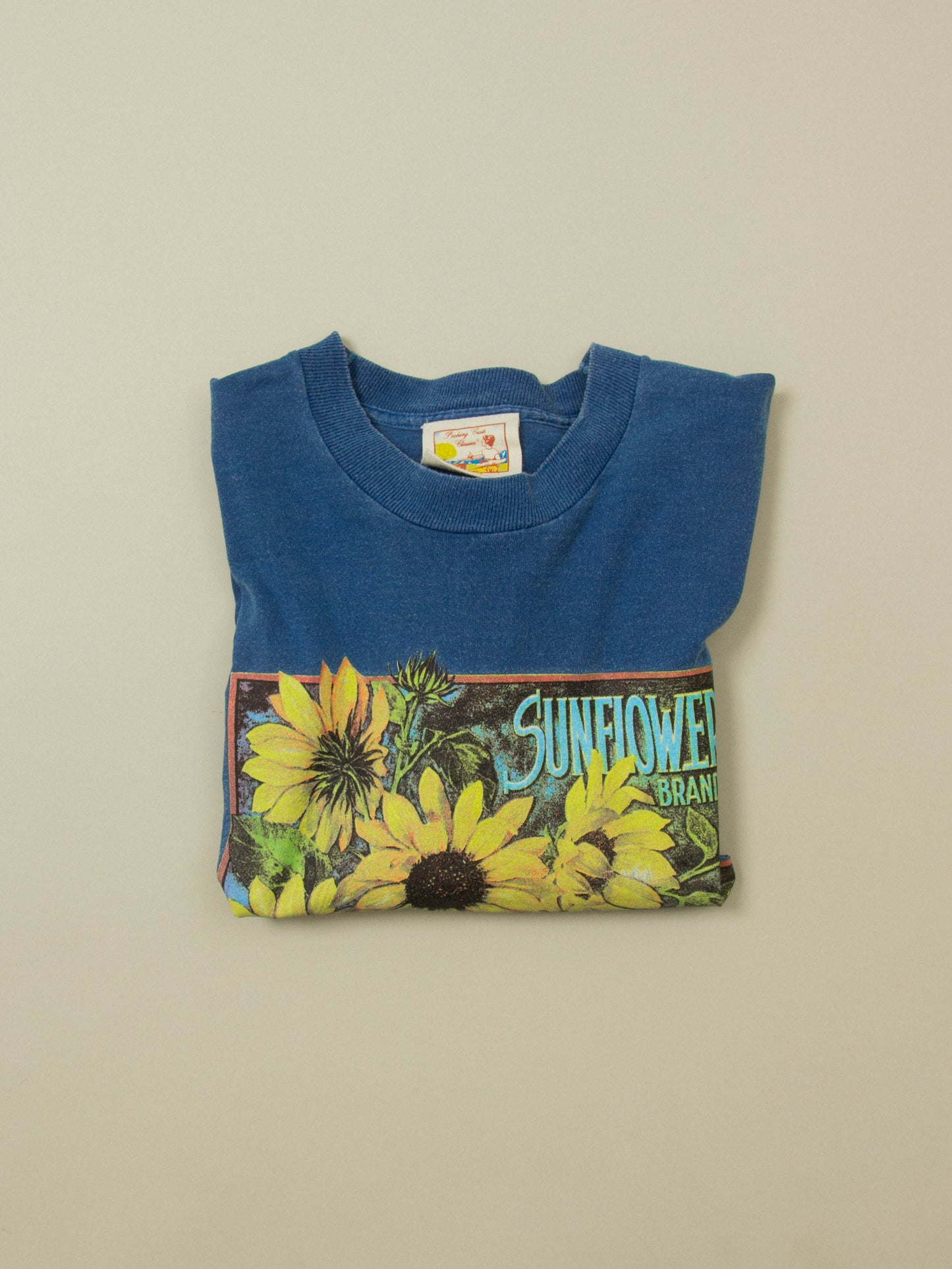 Vtg 1990s Los Angeles Sunflower Single Stitch Tee - Made in USA (XL)