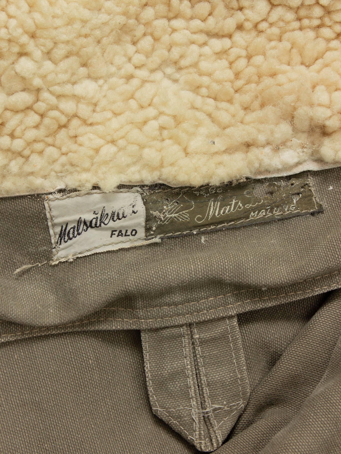 Vtg 1940s Swedish Army Extreme Cold Weather Shearling Coat (L)