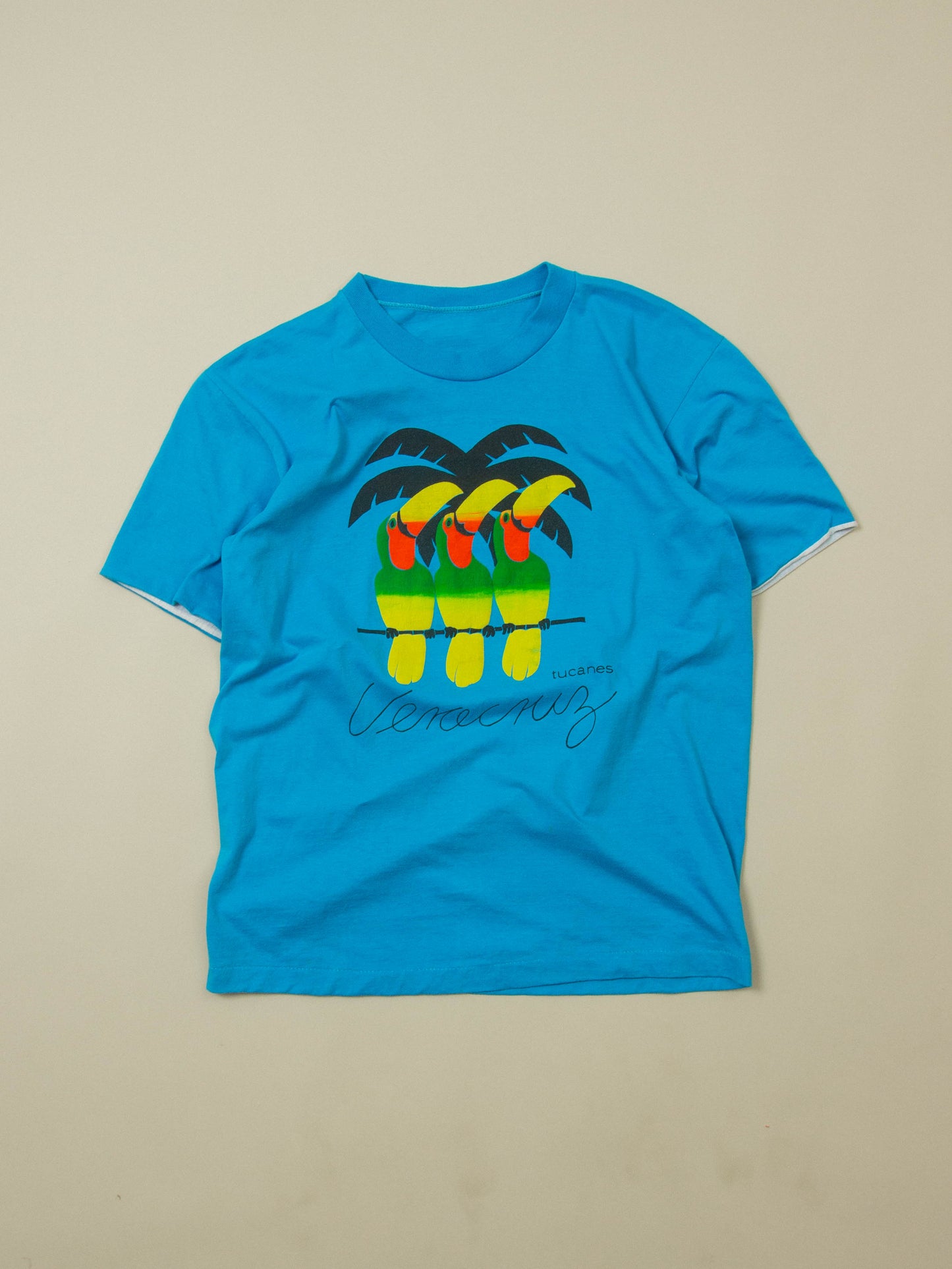 Vtg 1980s Veracruz 'Tucanes' Single Stitch Tee (XL)