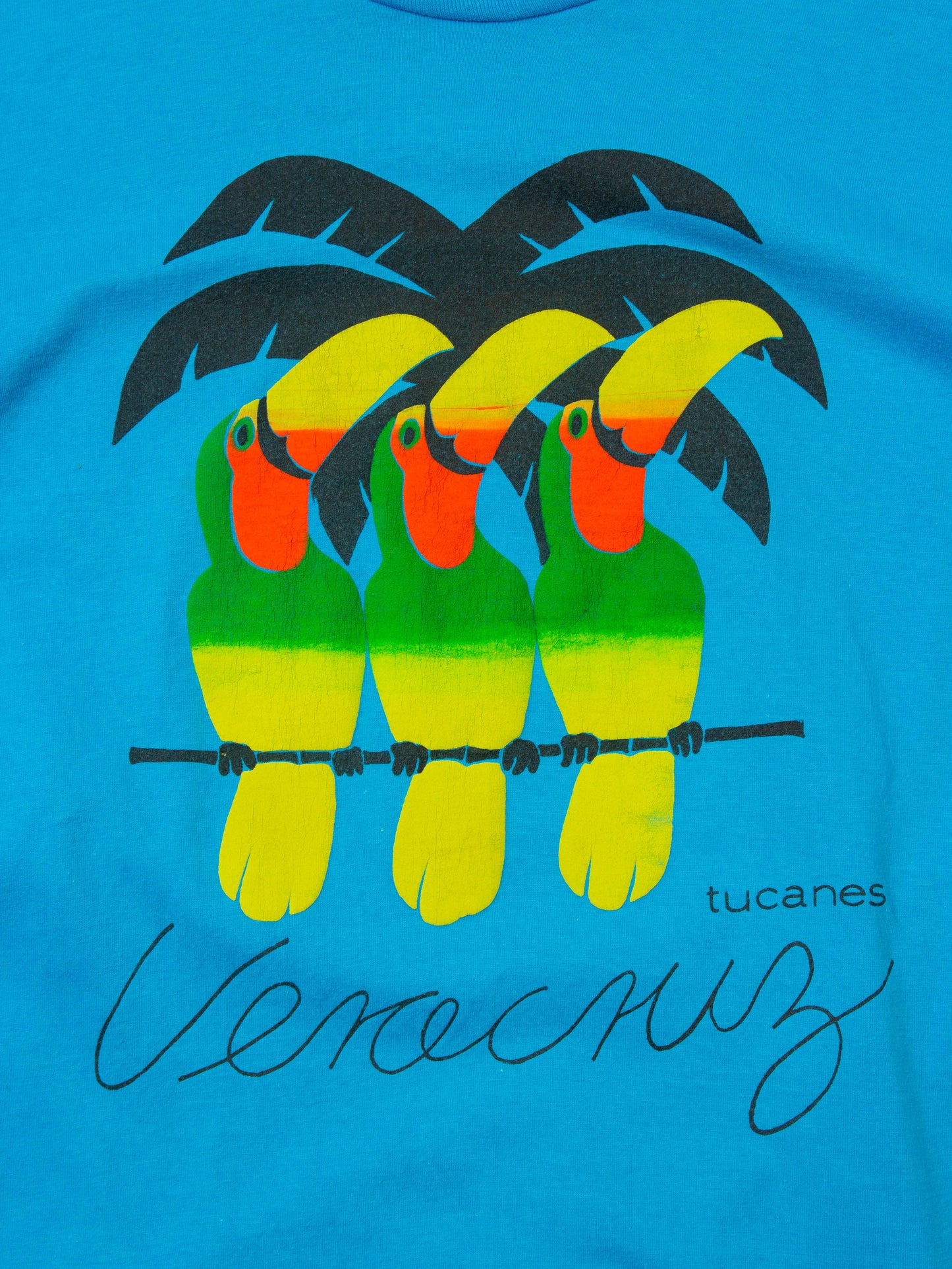 Vtg 1980s Veracruz 'Tucanes' Single Stitch Tee (XL)