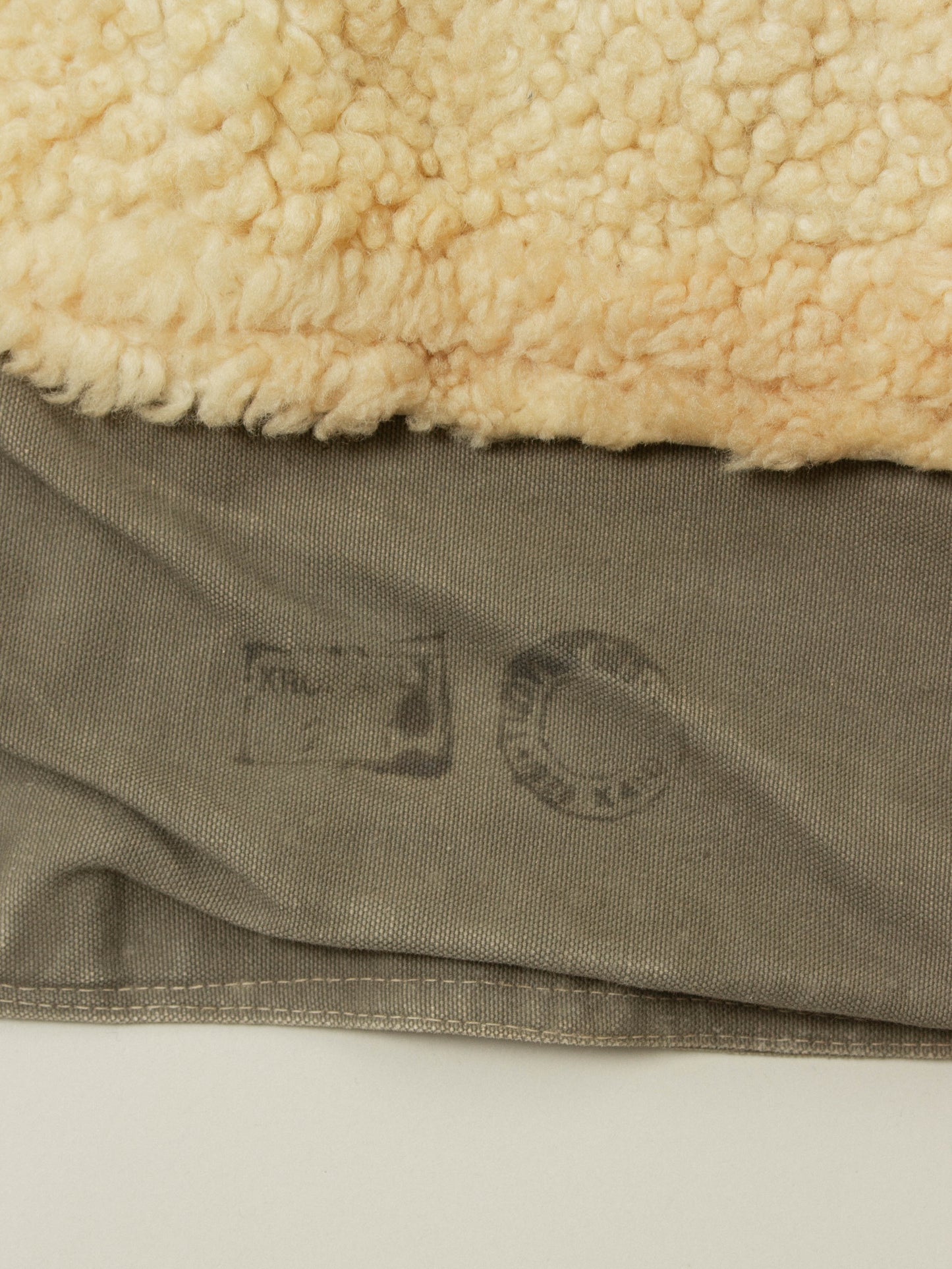 Vtg 1940s Swedish Army Extreme Cold Weather Shearling Coat (L)