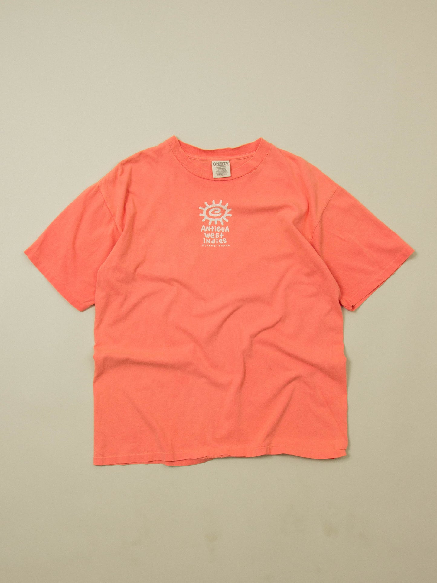 Vtg 1990s Oneita Caribbean Single Stitch Tee (L)
