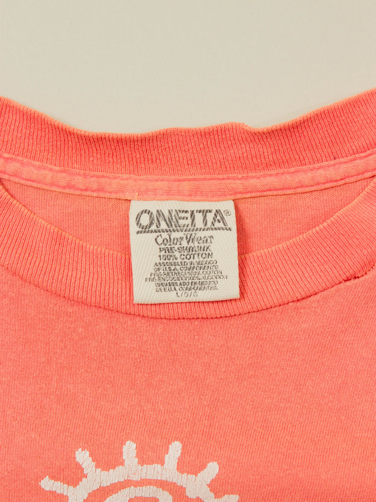 Vtg 1990s Oneita Caribbean Single Stitch Tee (L)