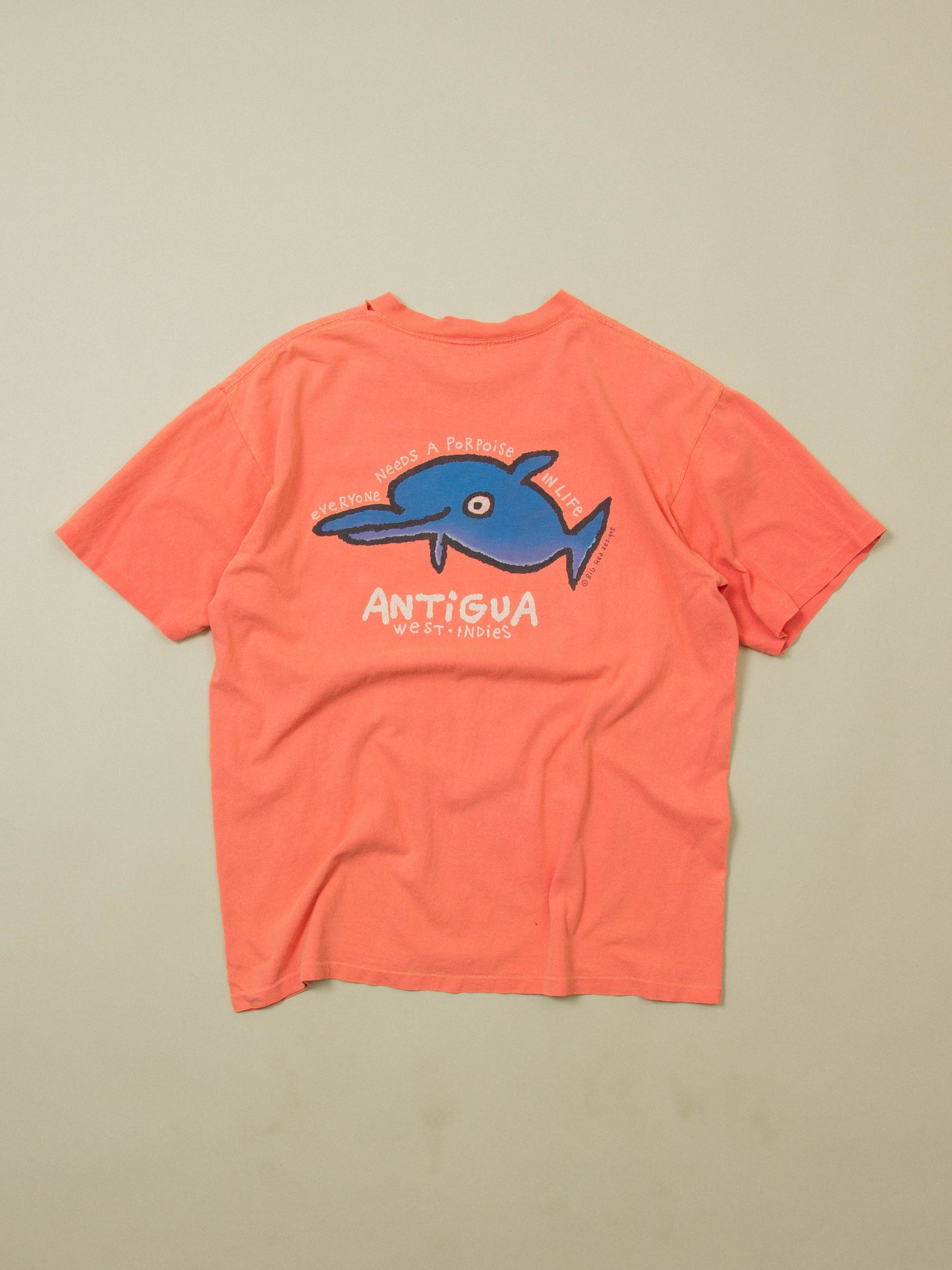 Vtg 1990s Oneita Caribbean Single Stitch Tee (L)