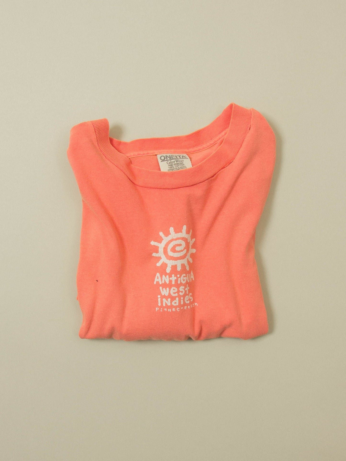 Vtg 1990s Oneita Caribbean Single Stitch Tee (L)