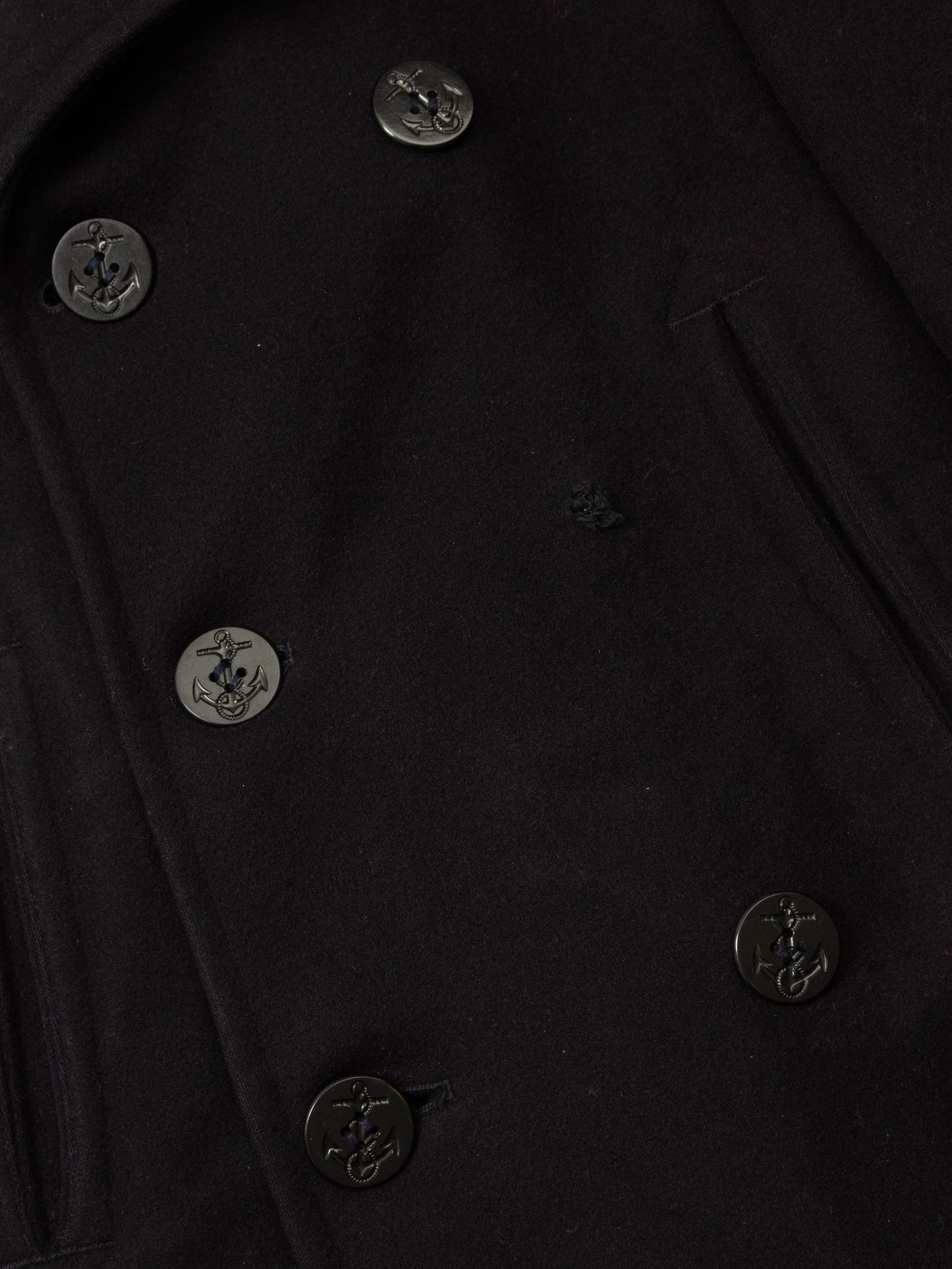 Vtg 1970s US Navy Wool Peacoat - Made in USA (S)