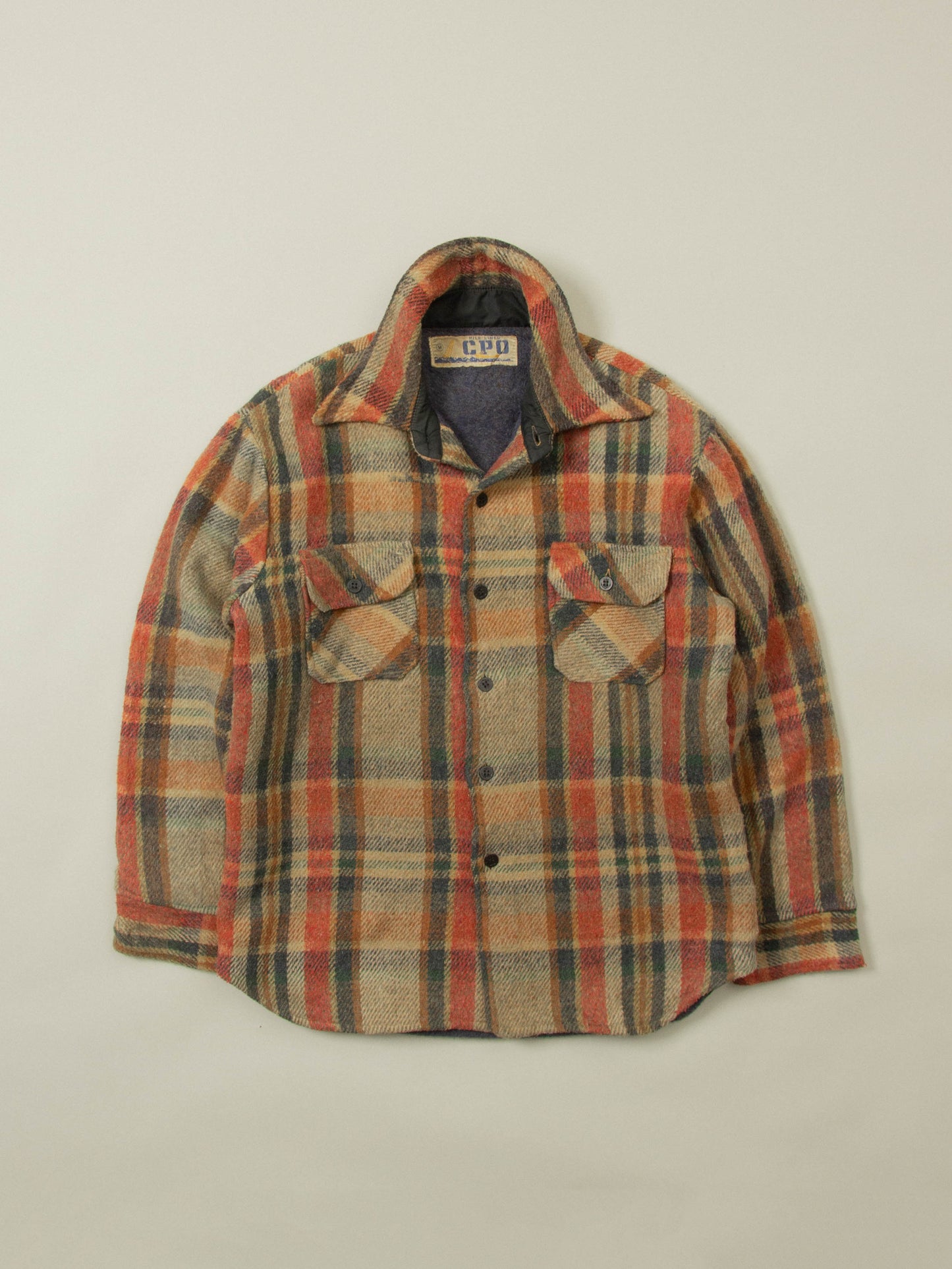 Vtg 1970s Lined CPO Shirt/ Jacket (M)