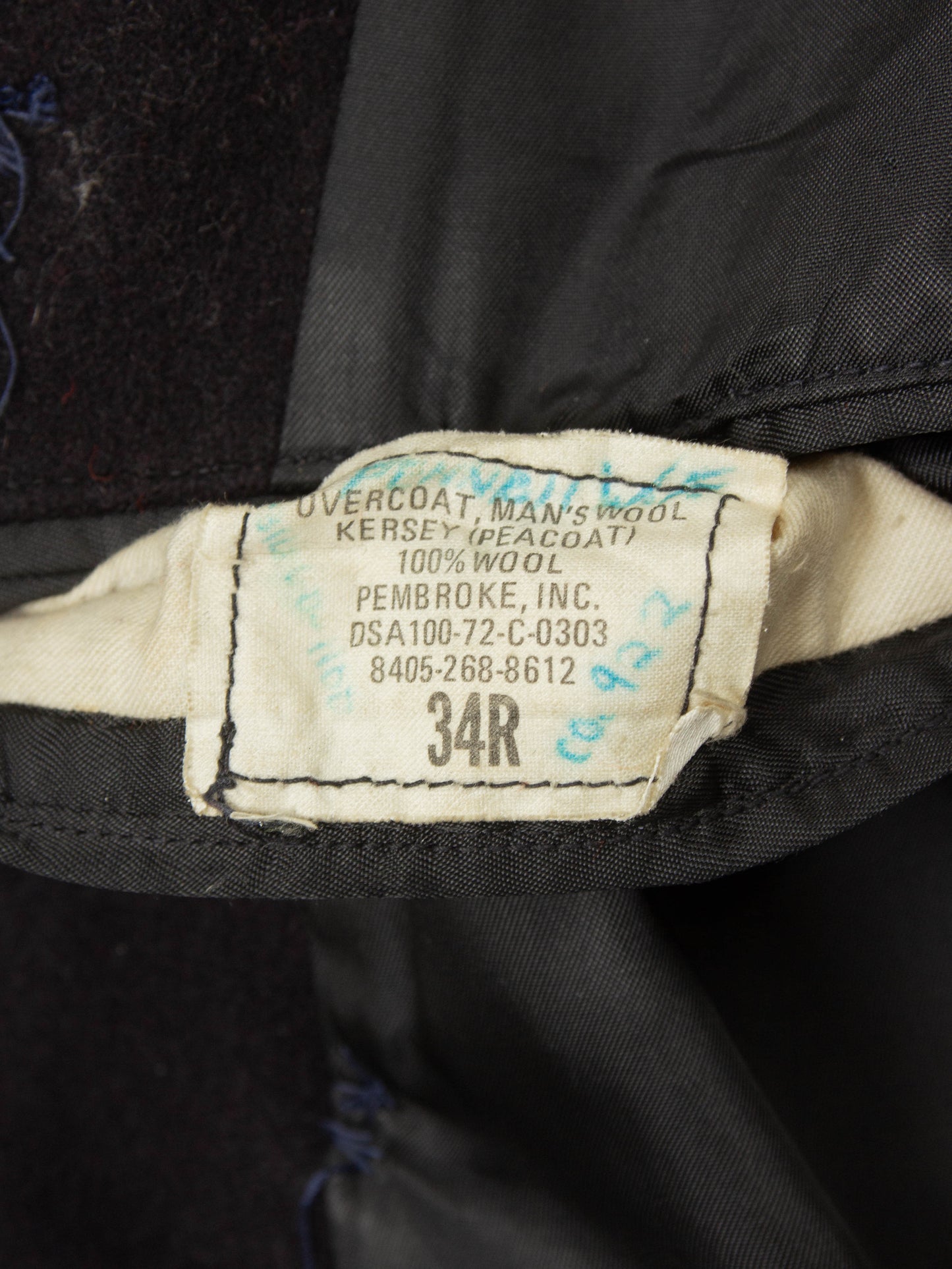 Vtg 1970s US Navy Wool Peacoat - Made in USA (S)