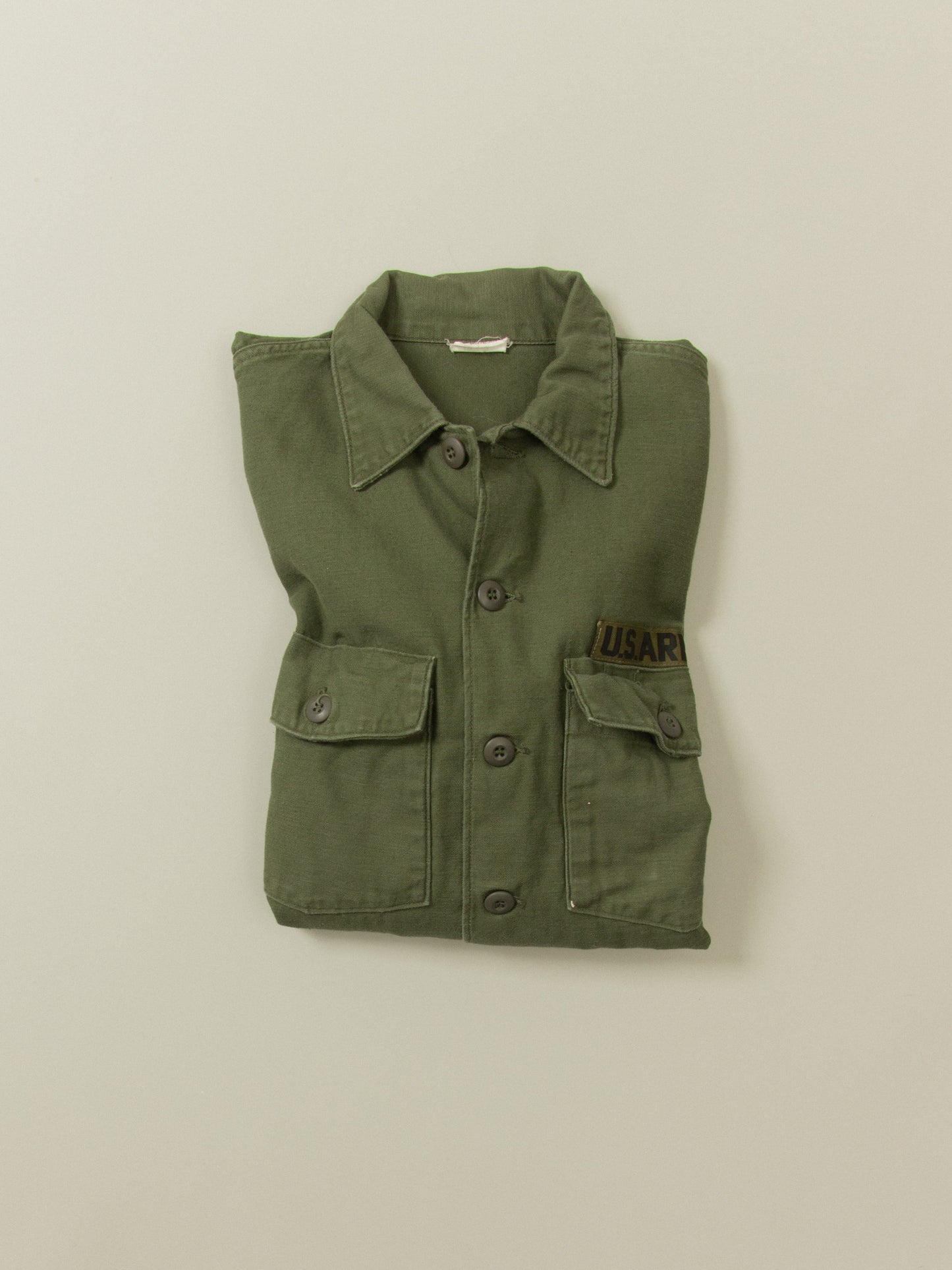 Vtg OG-107 US Army Fatigue Shirt (S)