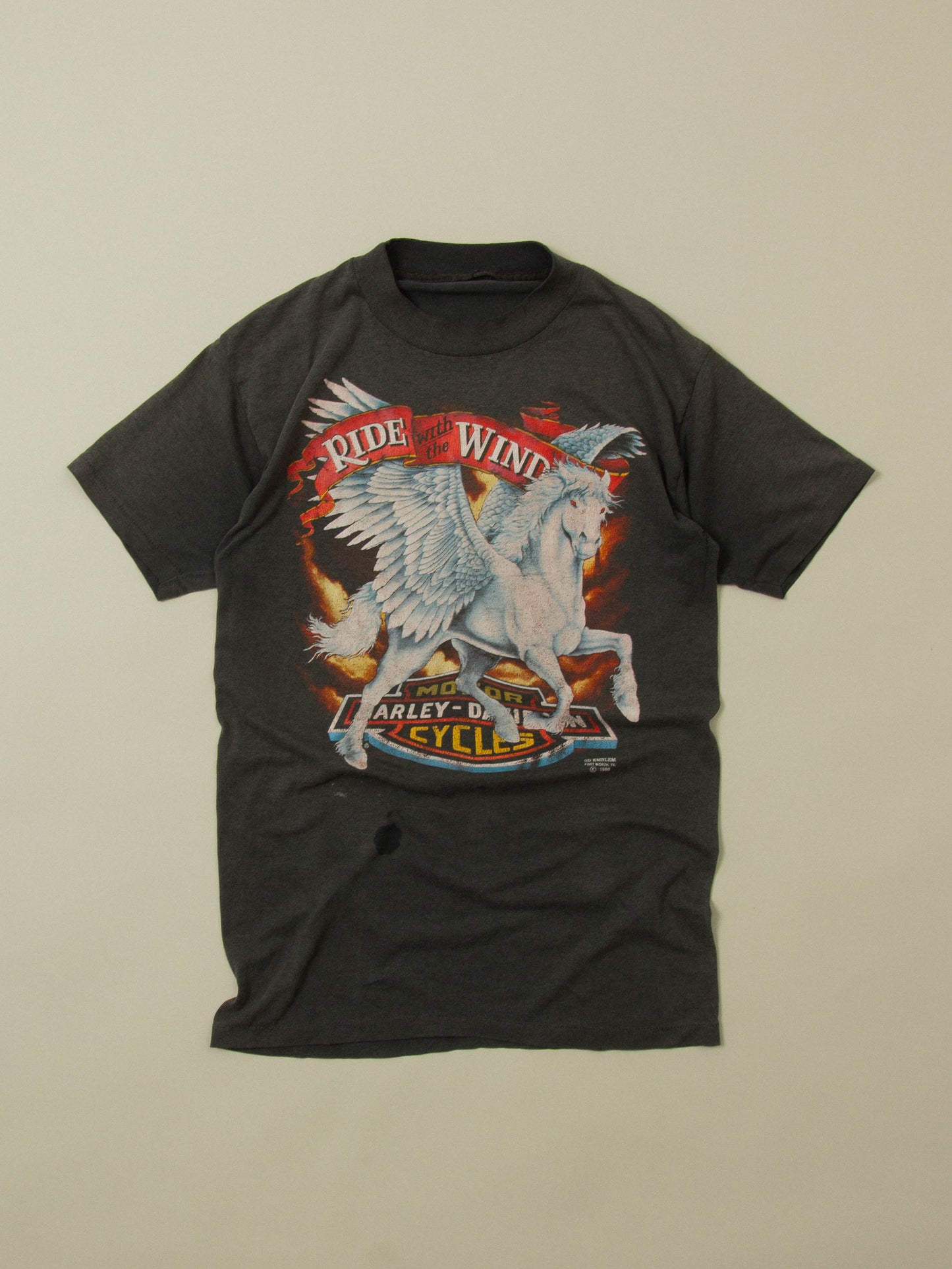 Vtg 1990s Faded Harley Davidson Single Stitch Tee (M)