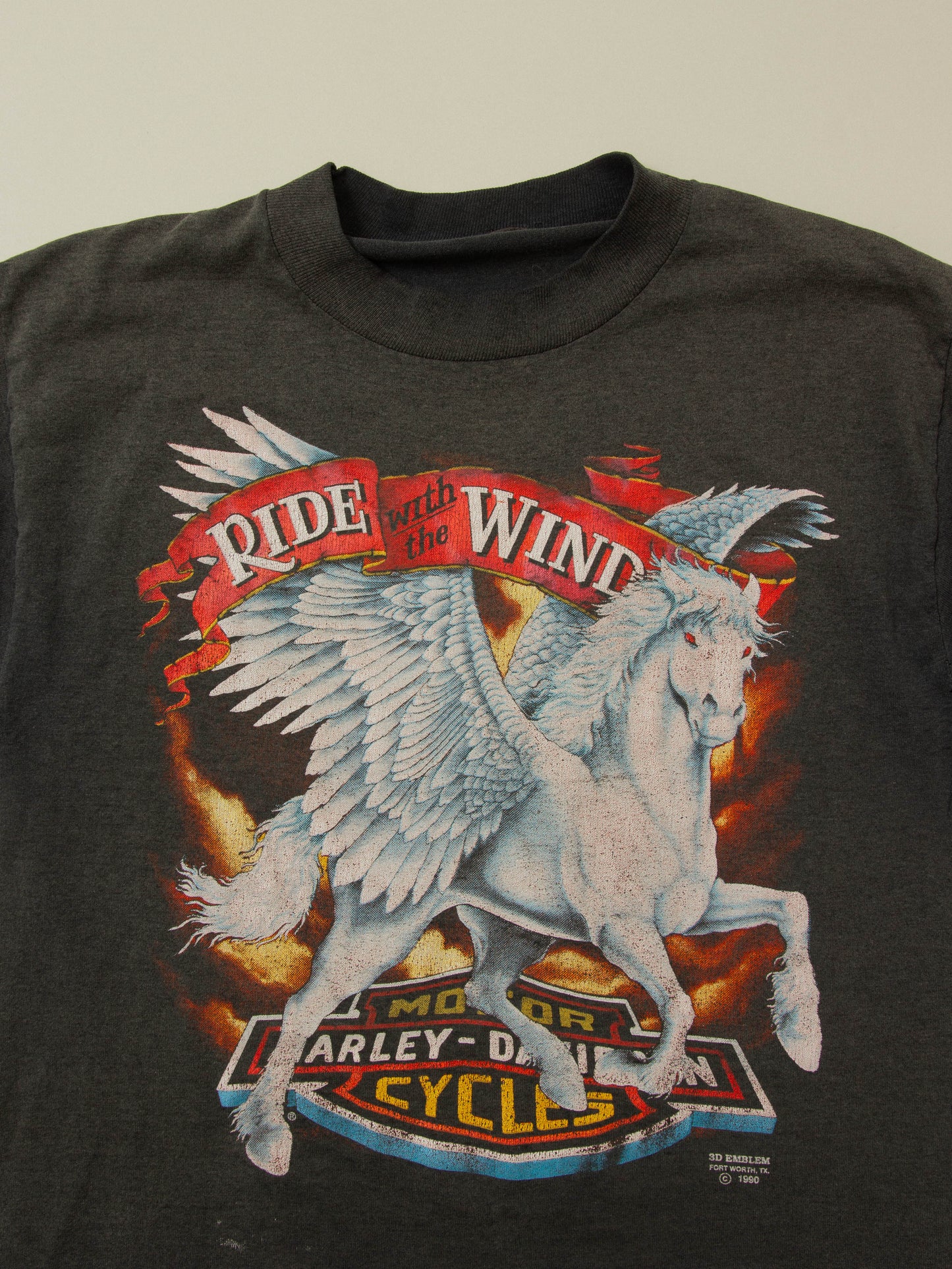 Vtg 1990s Faded Harley Davidson Single Stitch Tee (M)