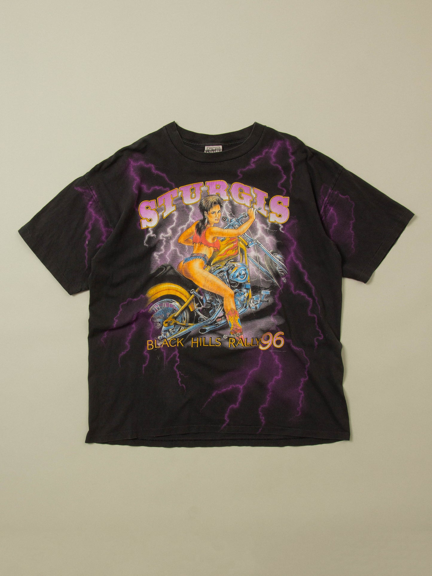 Vtg 1990s 'Strugis Black Hills Rally' Single Stitch Tee - Made in USA (XL)