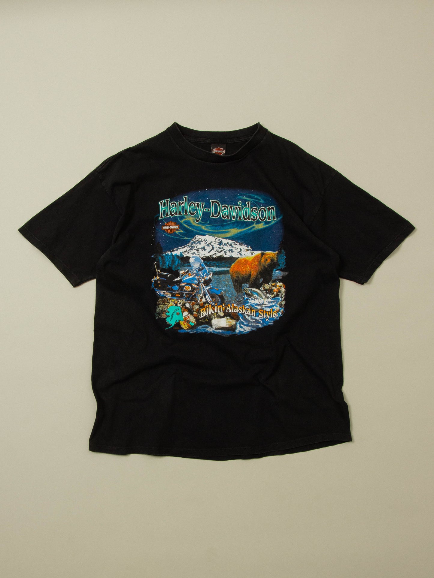 Vtg 1990s Harley Davidson Alaska Tee - Made in USA (XXL)