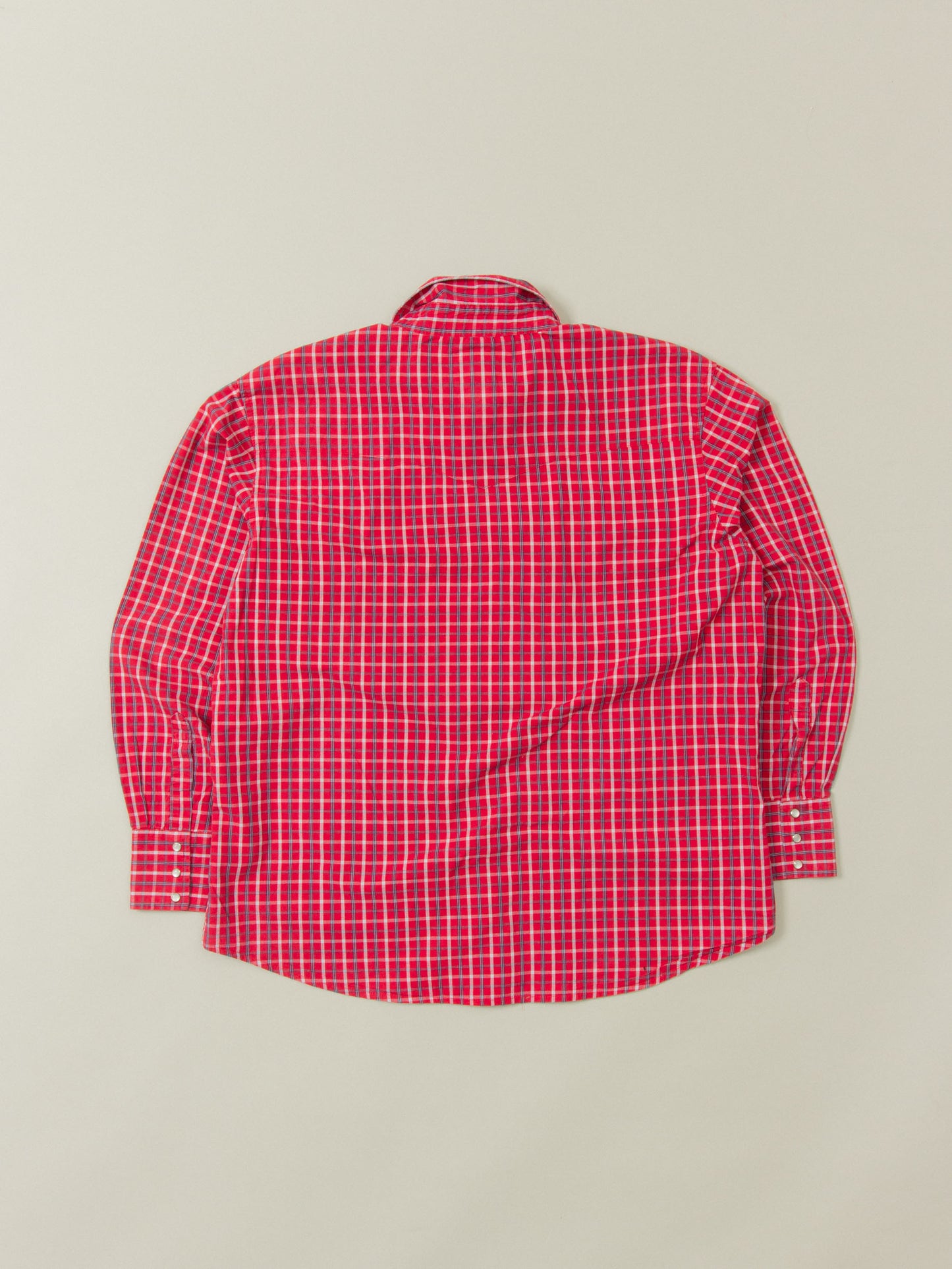 Vtg 1990s Checkered Wrangler Western Shirt (XL)