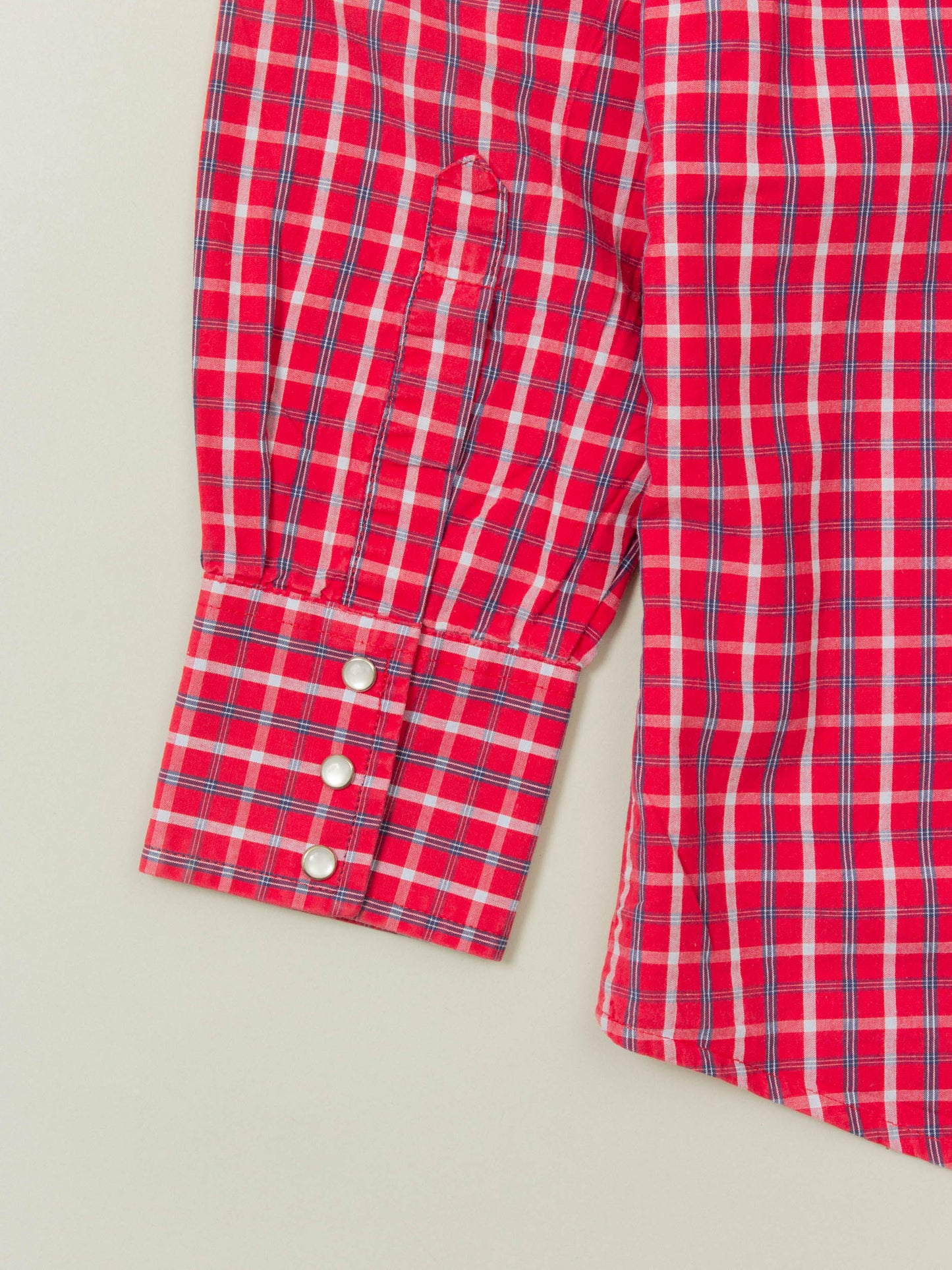 Vtg 1990s Checkered Wrangler Western Shirt (XL)