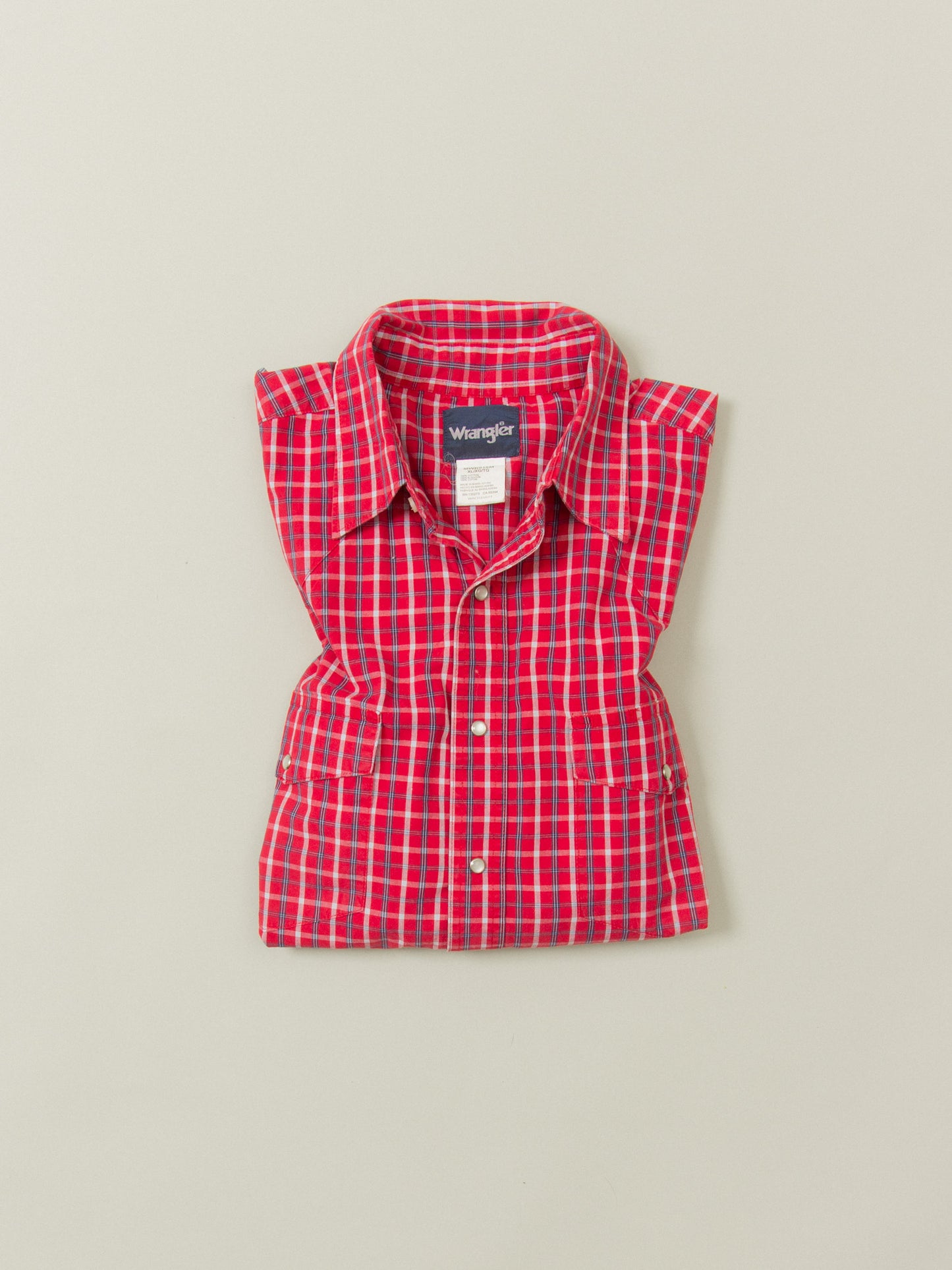 Vtg 1990s Checkered Wrangler Western Shirt (XL)