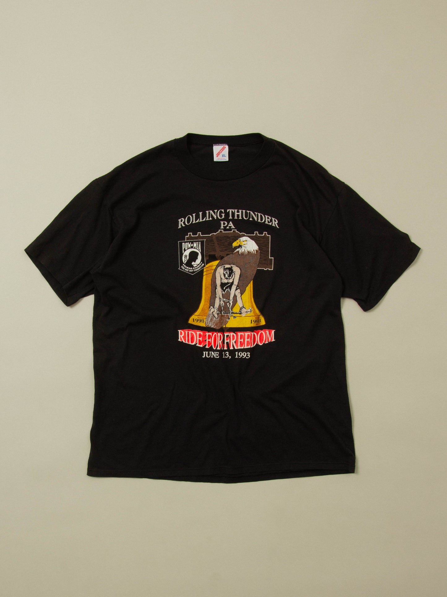 Vtg 1990s POW Memorial Motorcycle Tee - Made in USA (XL)