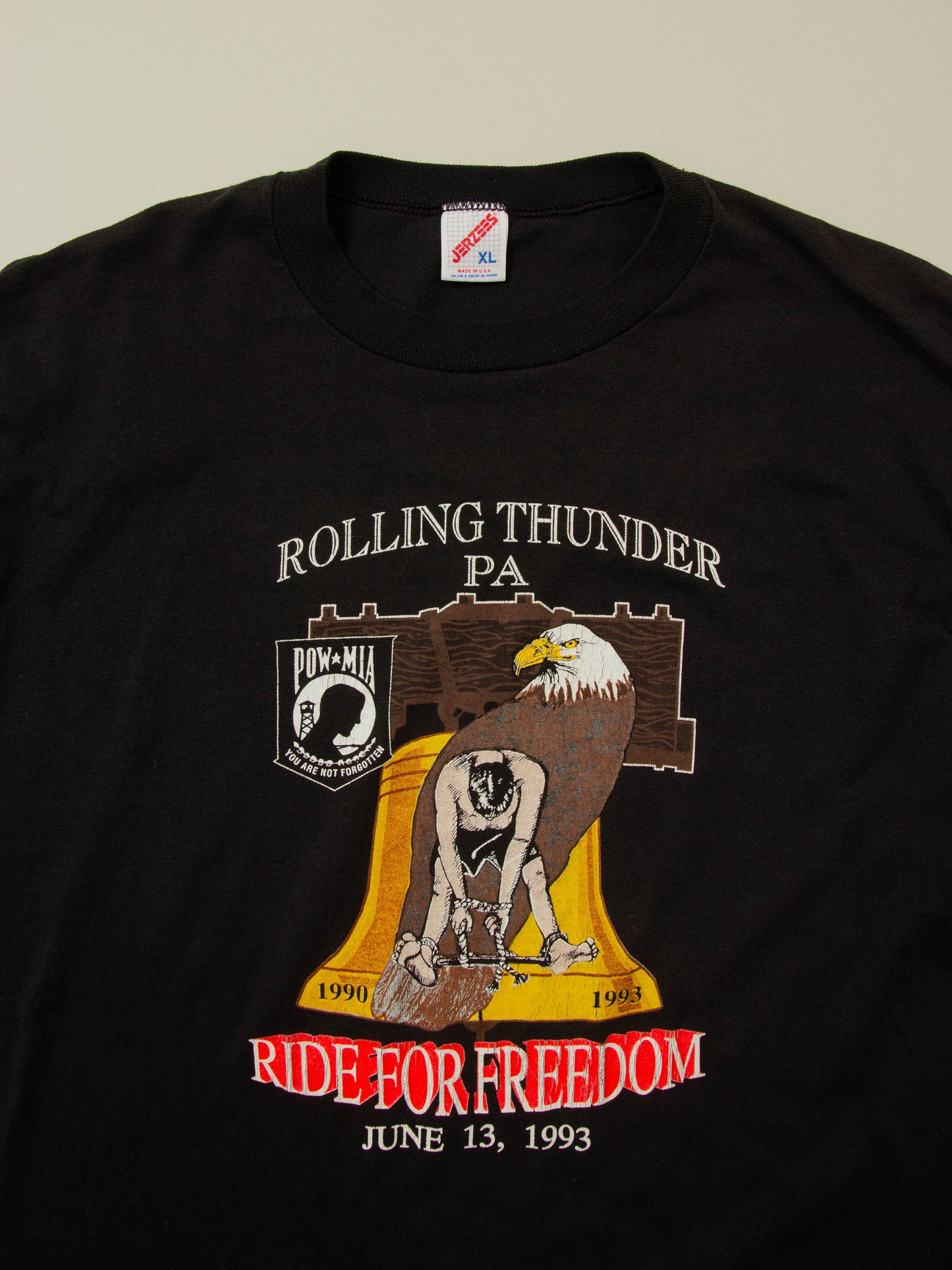Vtg 1990s POW Memorial Motorcycle Tee - Made in USA (XL)