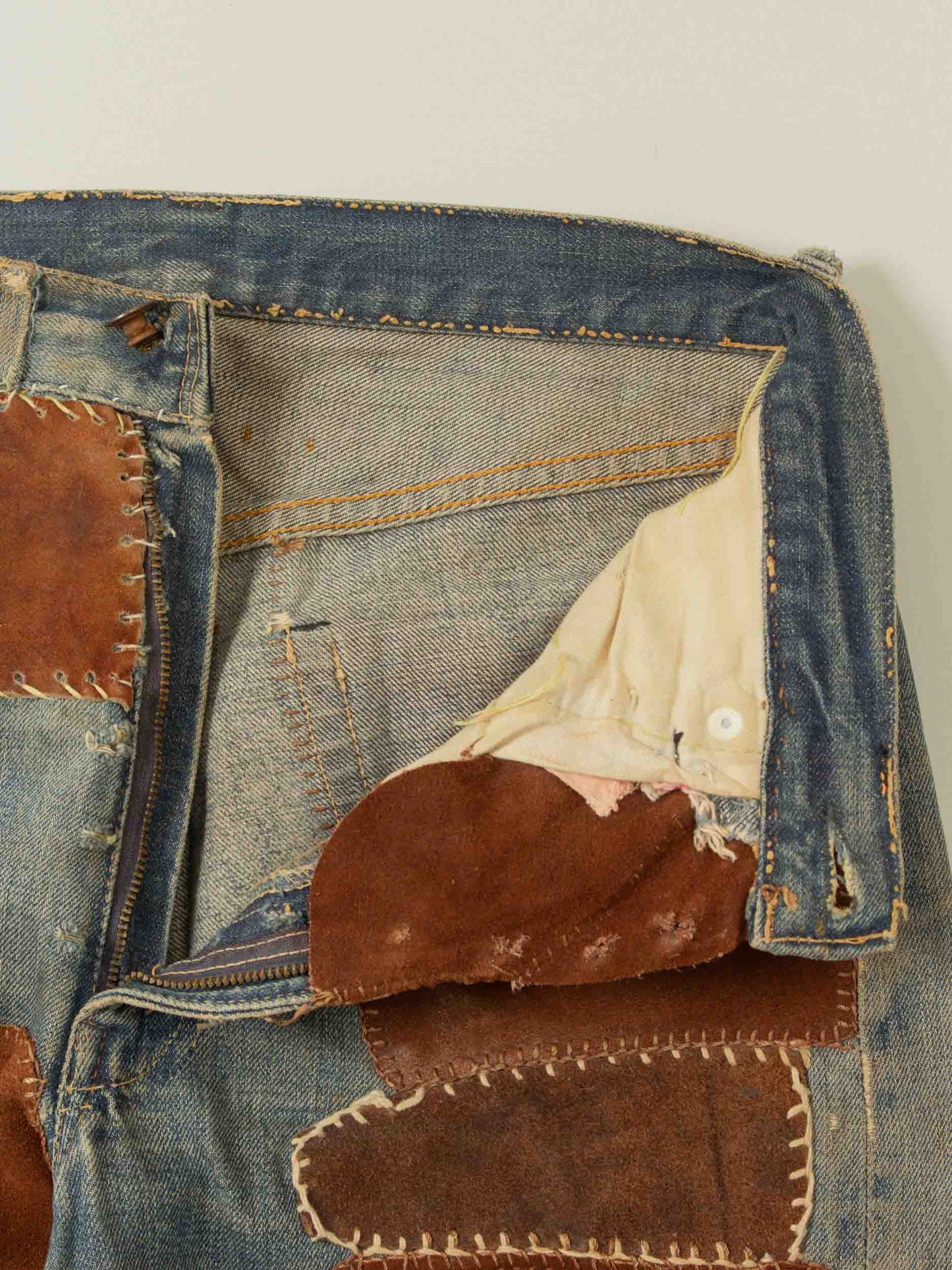 Vtg 1960s Patchwork Selvedge Levi's 505 - Made in USA (28x31)