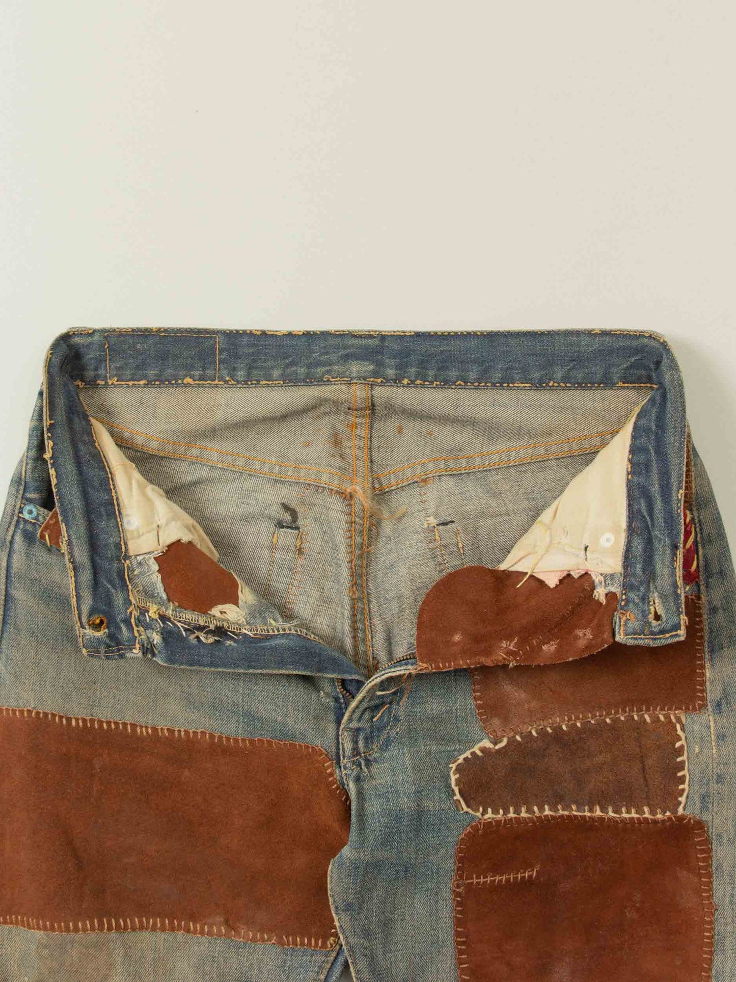 Vtg 1960s Patchwork Selvedge Levi's 505 - Made in USA (28x31)