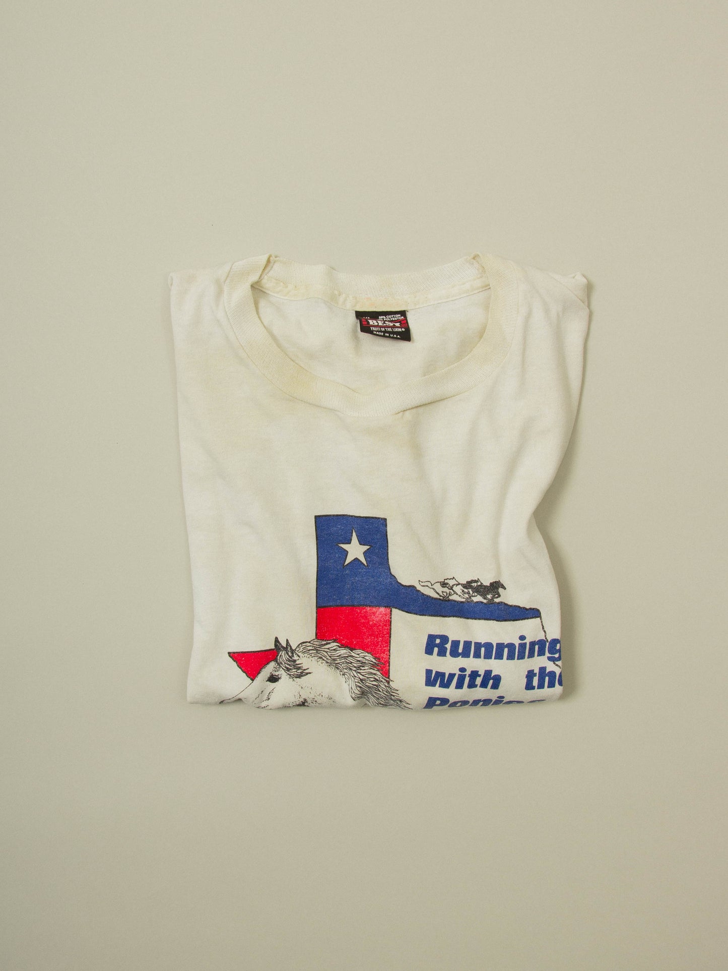Vtg 1990s 'Texas Mustang 'Single Stitch Tee - Made in USA (XL)