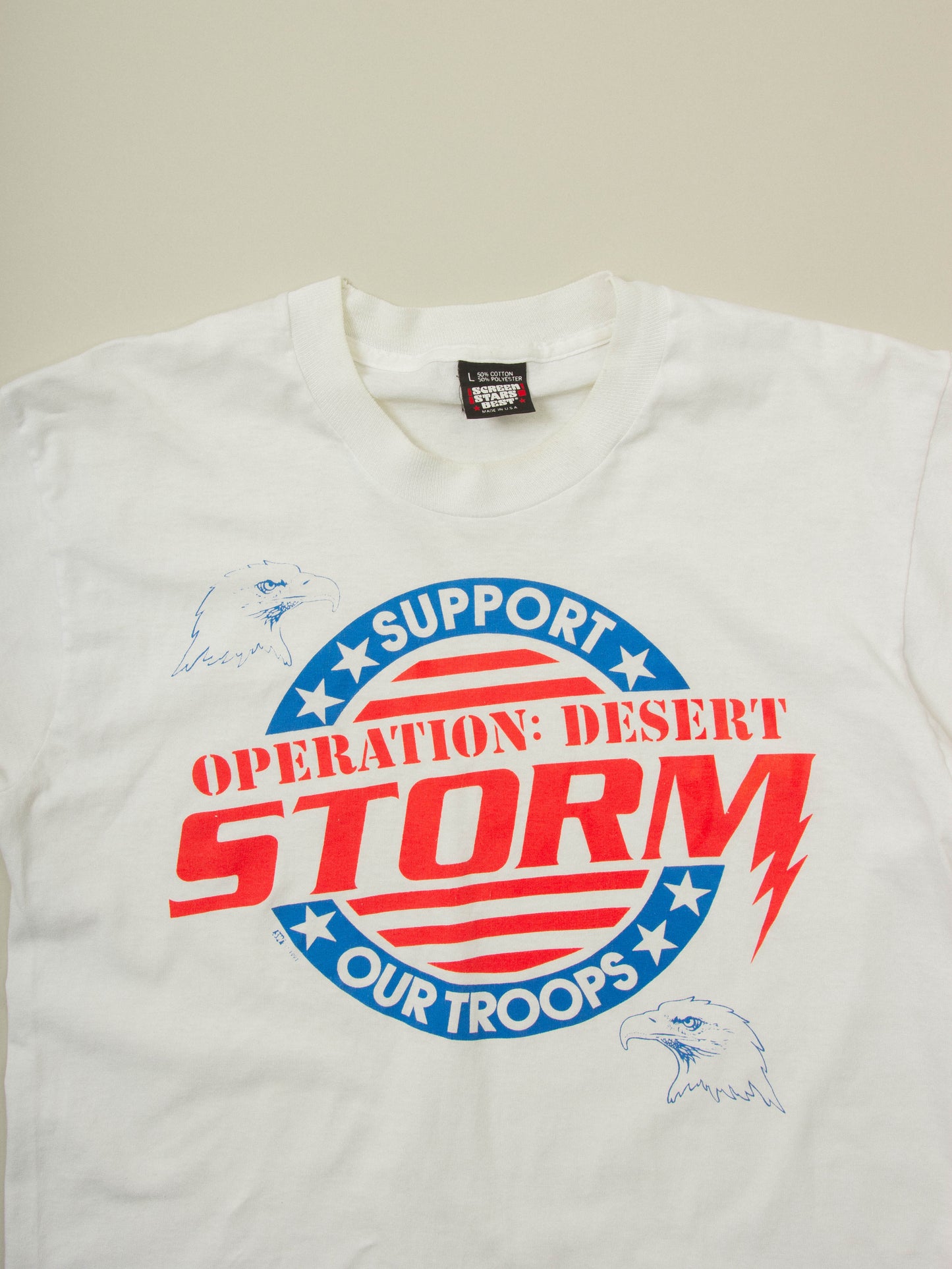 Vtg 1990s 'Operation Desert Storm' Single Stitch Tee - Made in USA (M)