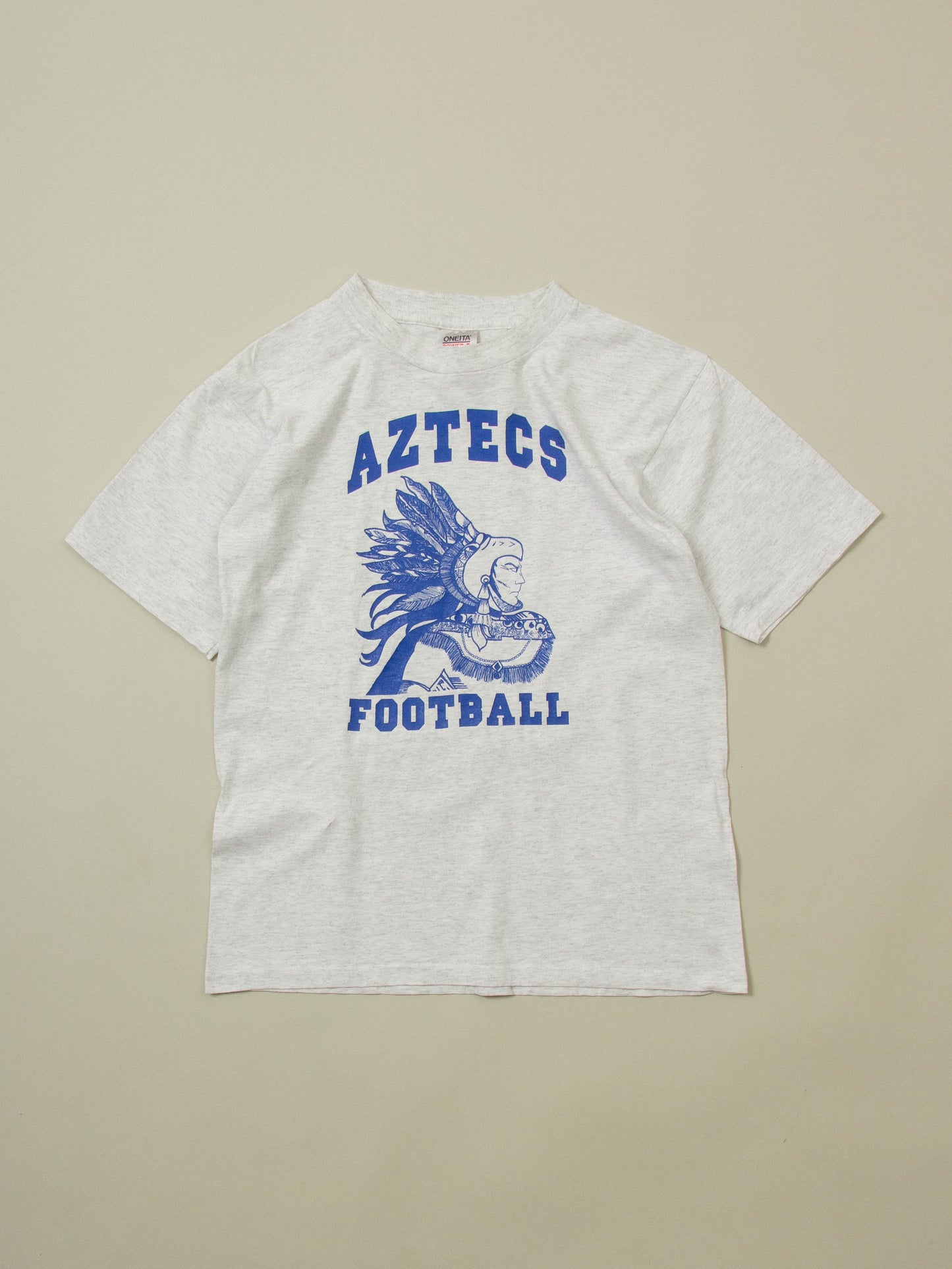 Vtg 1990s 'Aztecs Football' Single Stitch Tee - Made in USA (L)