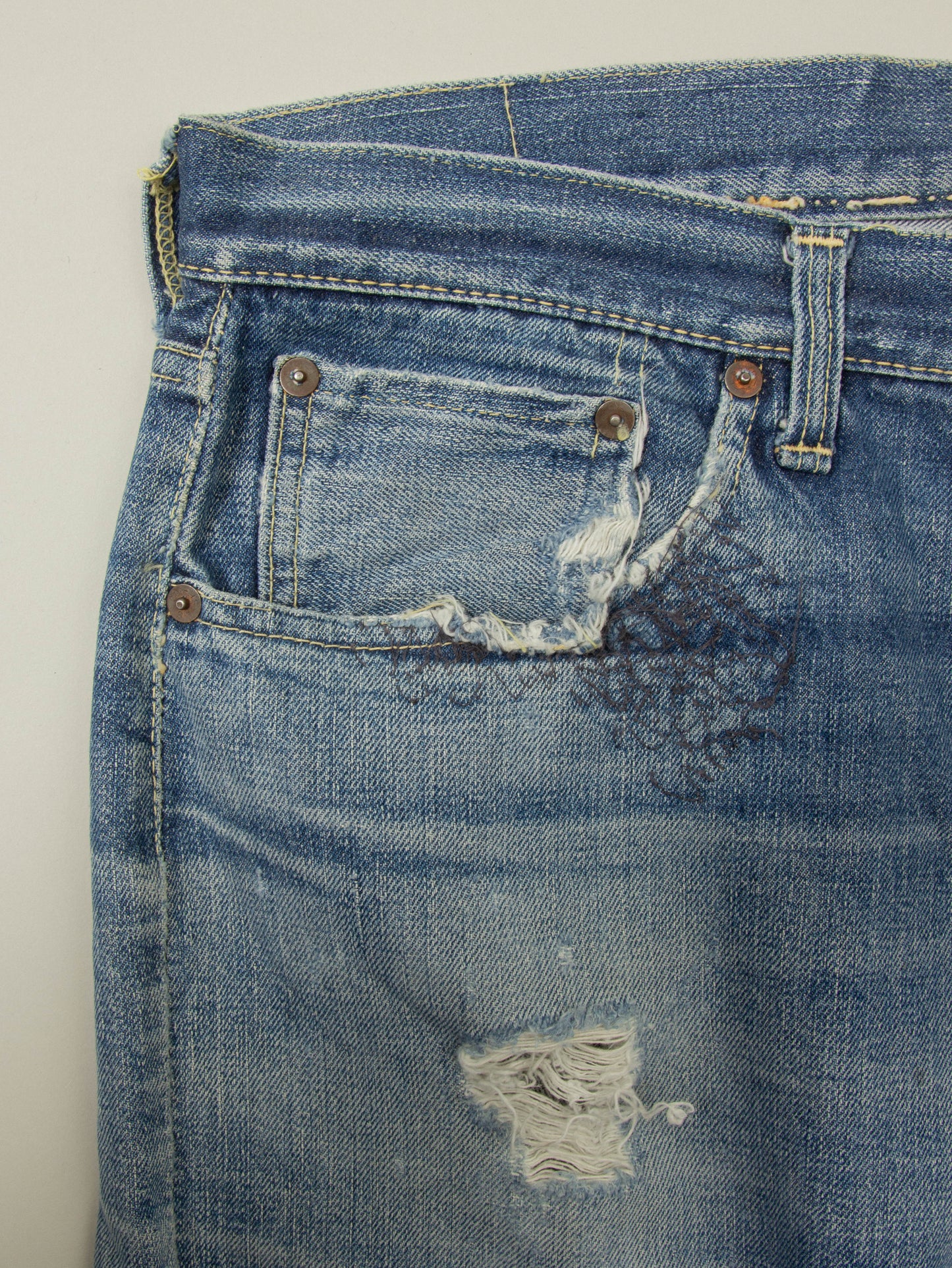 Vtg 1950/60s Levi's 501XX Selvedge Big E Jeans (34x32)