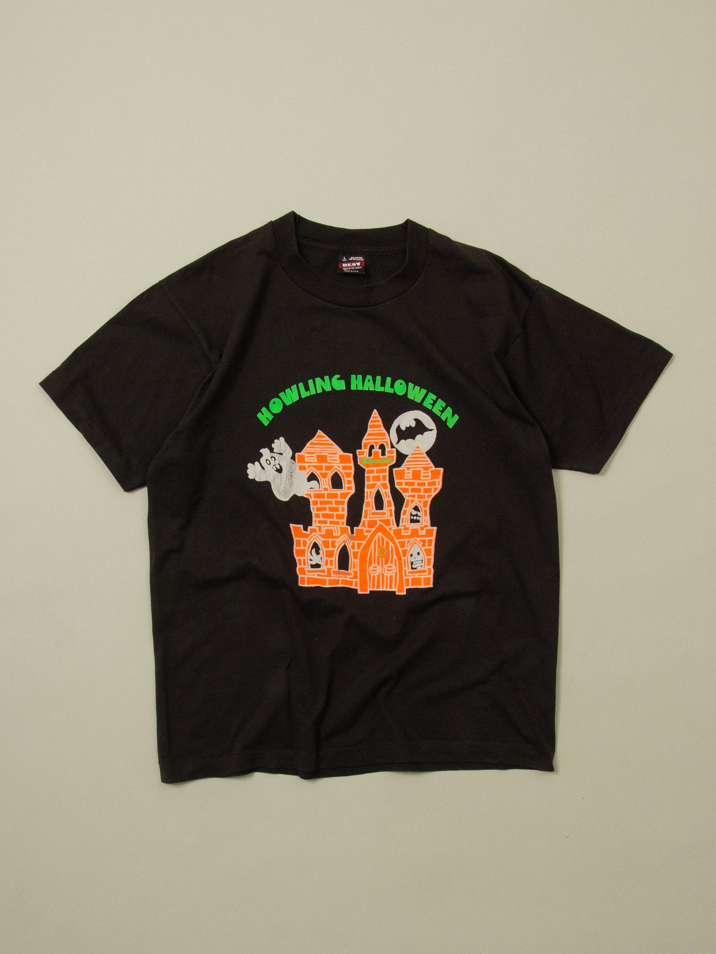 Vtg 1990s Halloween Single Stitch Tee - Made in USA (L)
