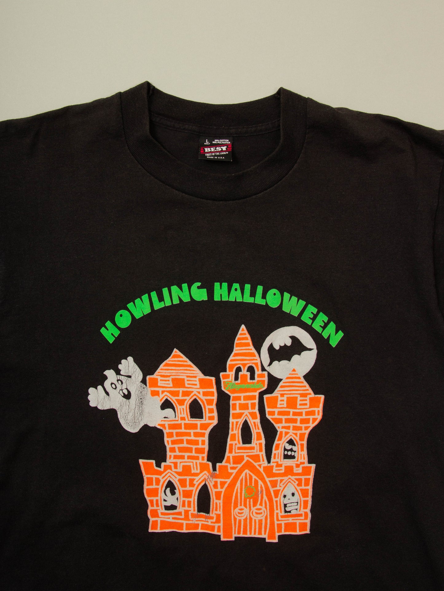 Vtg 1990s Halloween Single Stitch Tee - Made in USA (L)