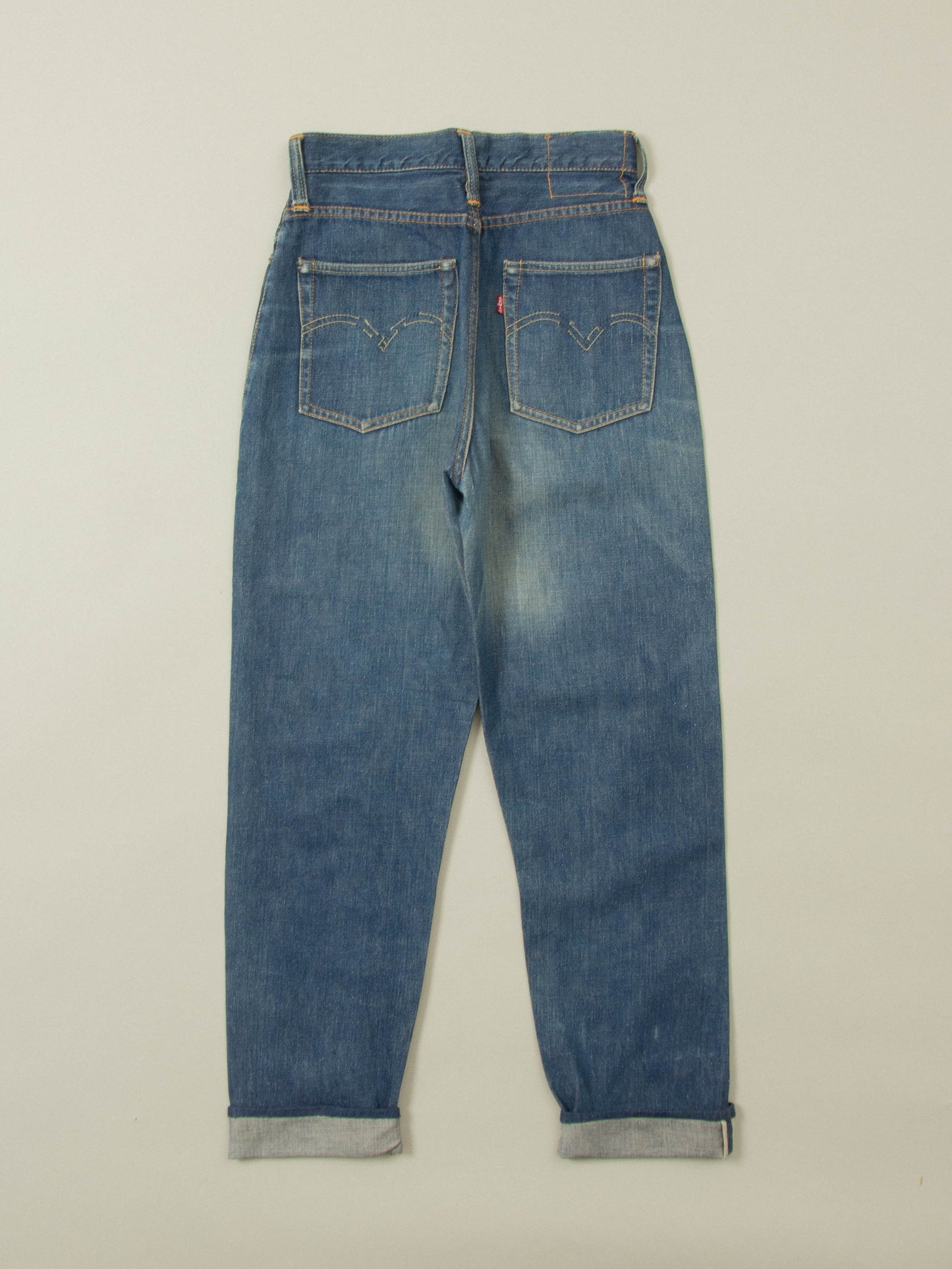 Vtg 1950s 'Lady' Levi's 701 Selvedge Big E Jeans (26x28)