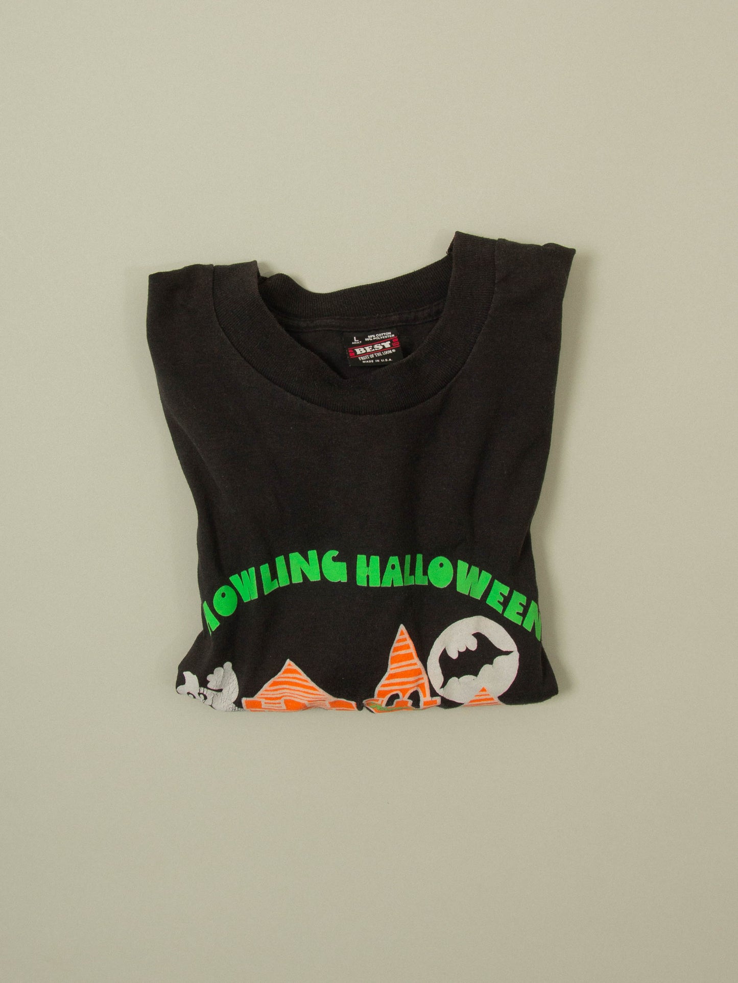 Vtg 1990s Halloween Single Stitch Tee - Made in USA (L)