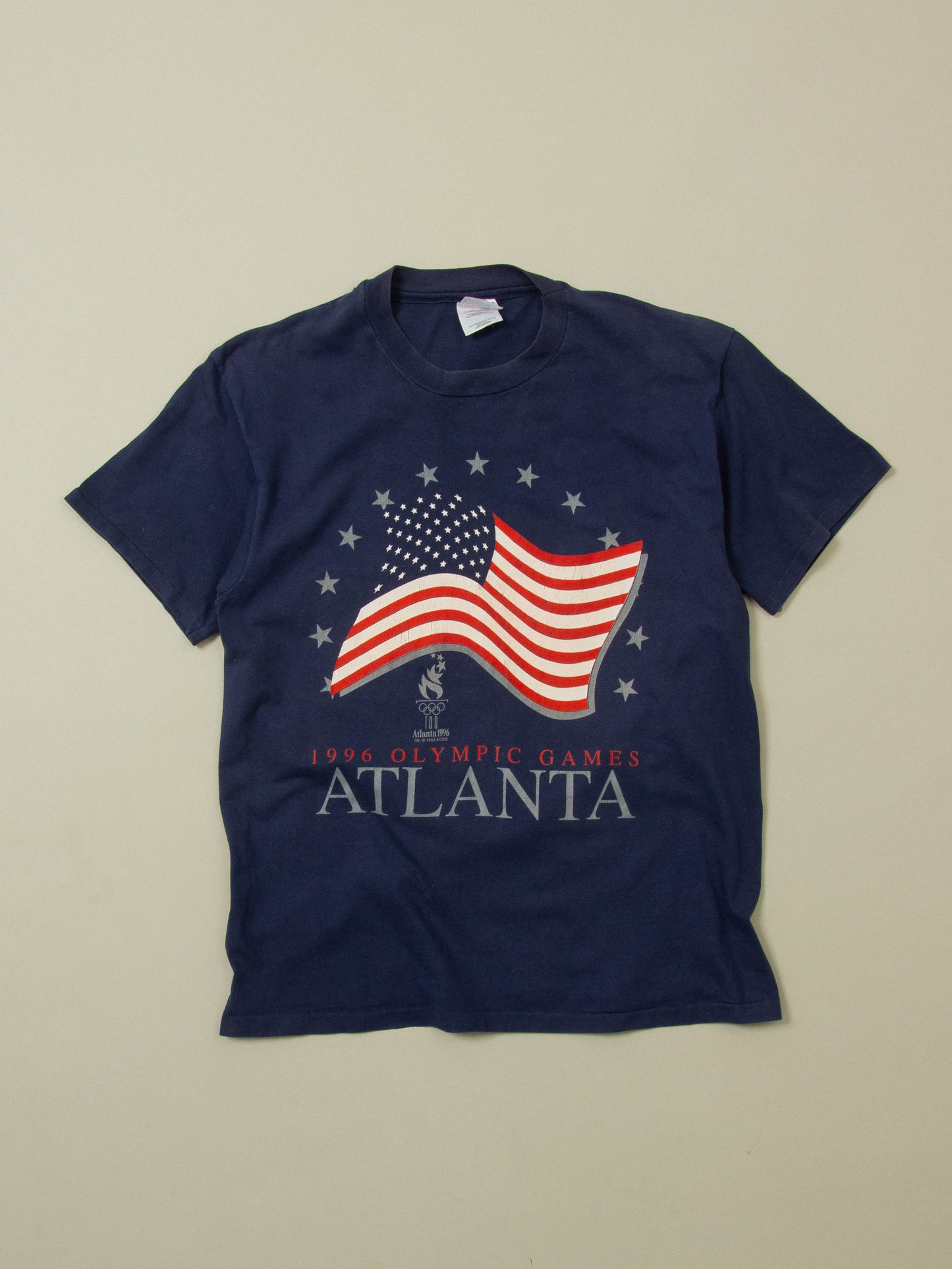 Vtg 1990s Atlanta Olympics Single Stitch Tee - Made in USA (L)