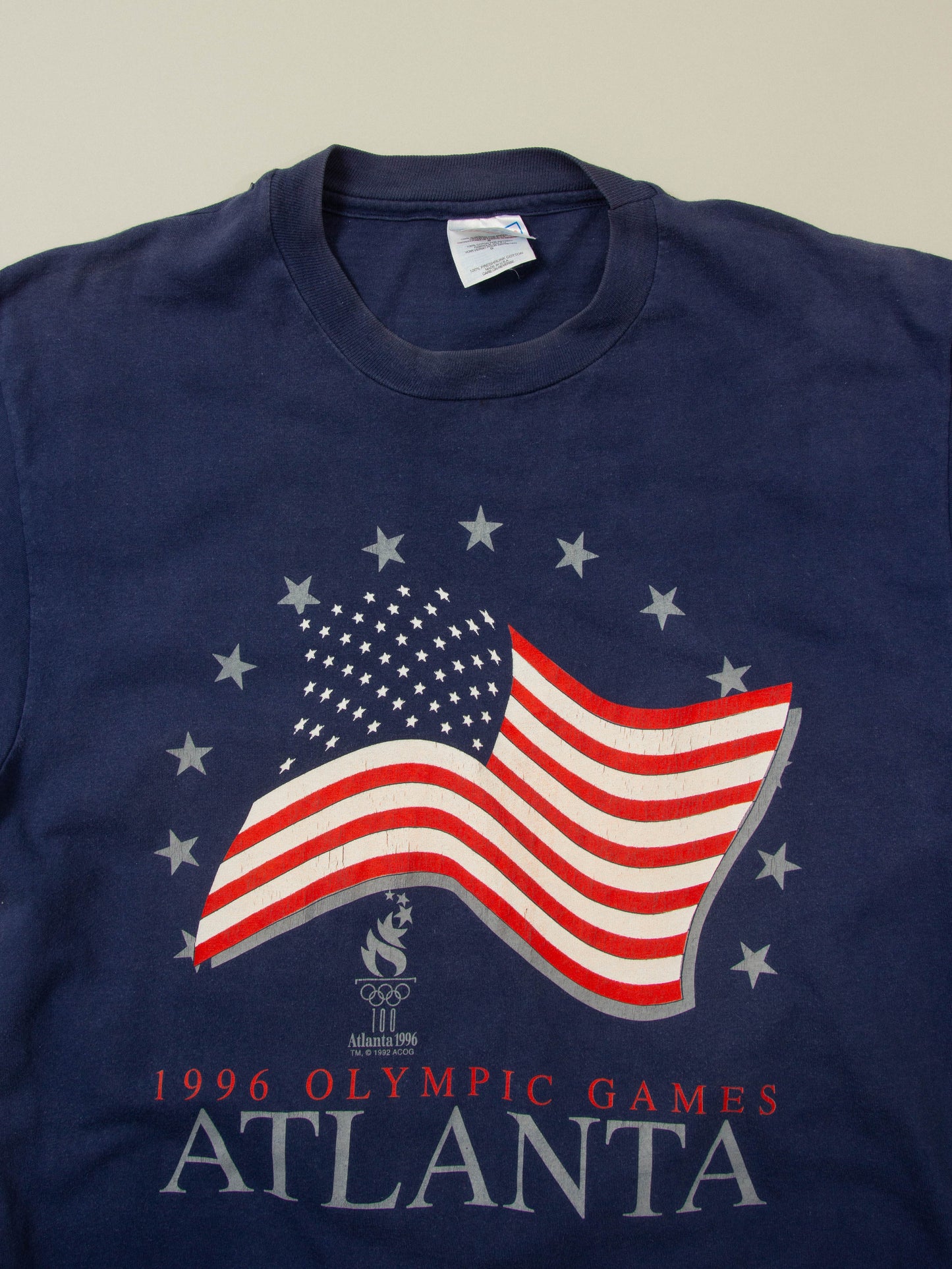 Vtg 1990s Atlanta Olympics Single Stitch Tee - Made in USA (L)