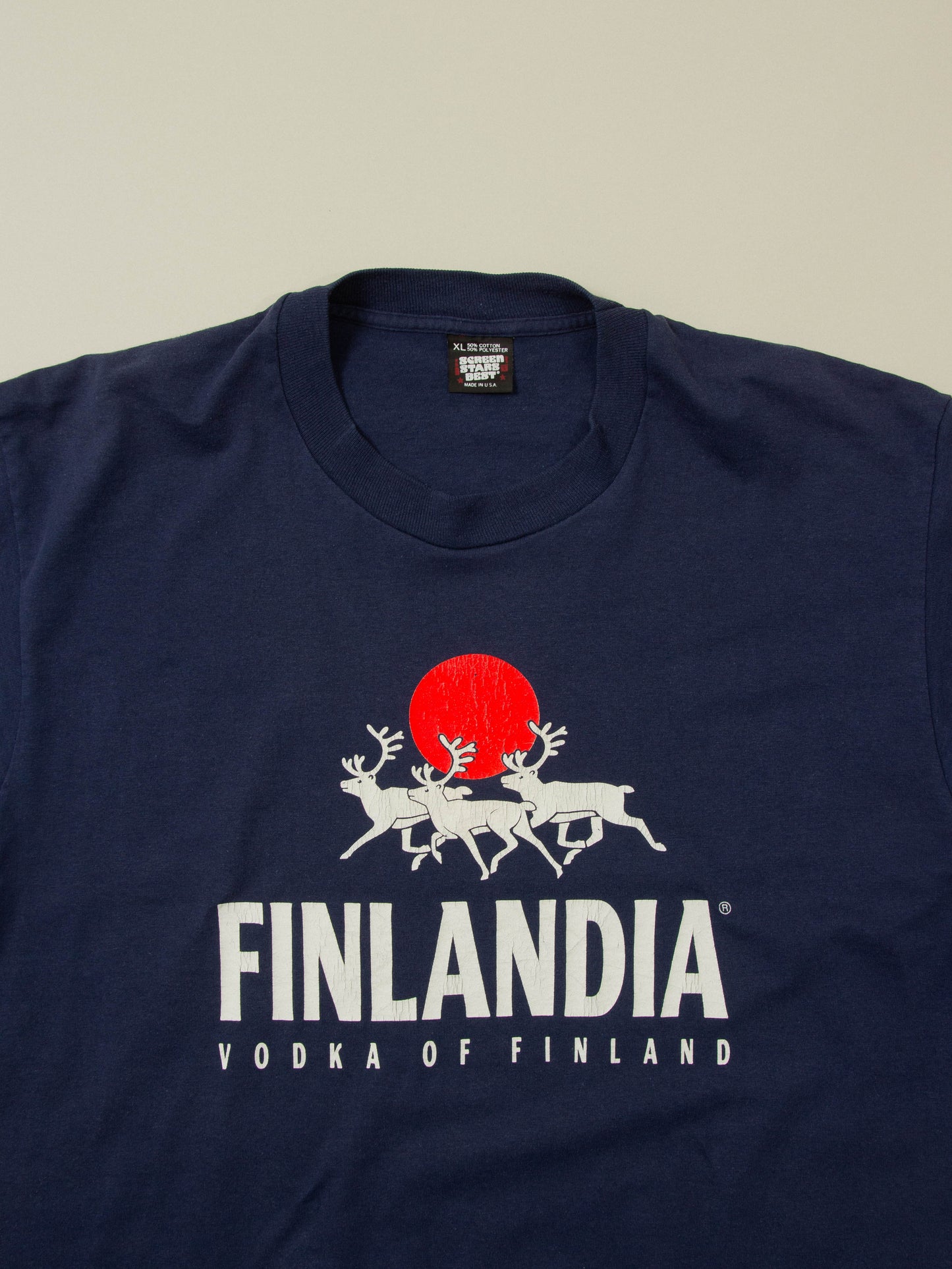 Vtg 1990s Finlandia Vodka Single Stitch Tee - Made in USA (XL)